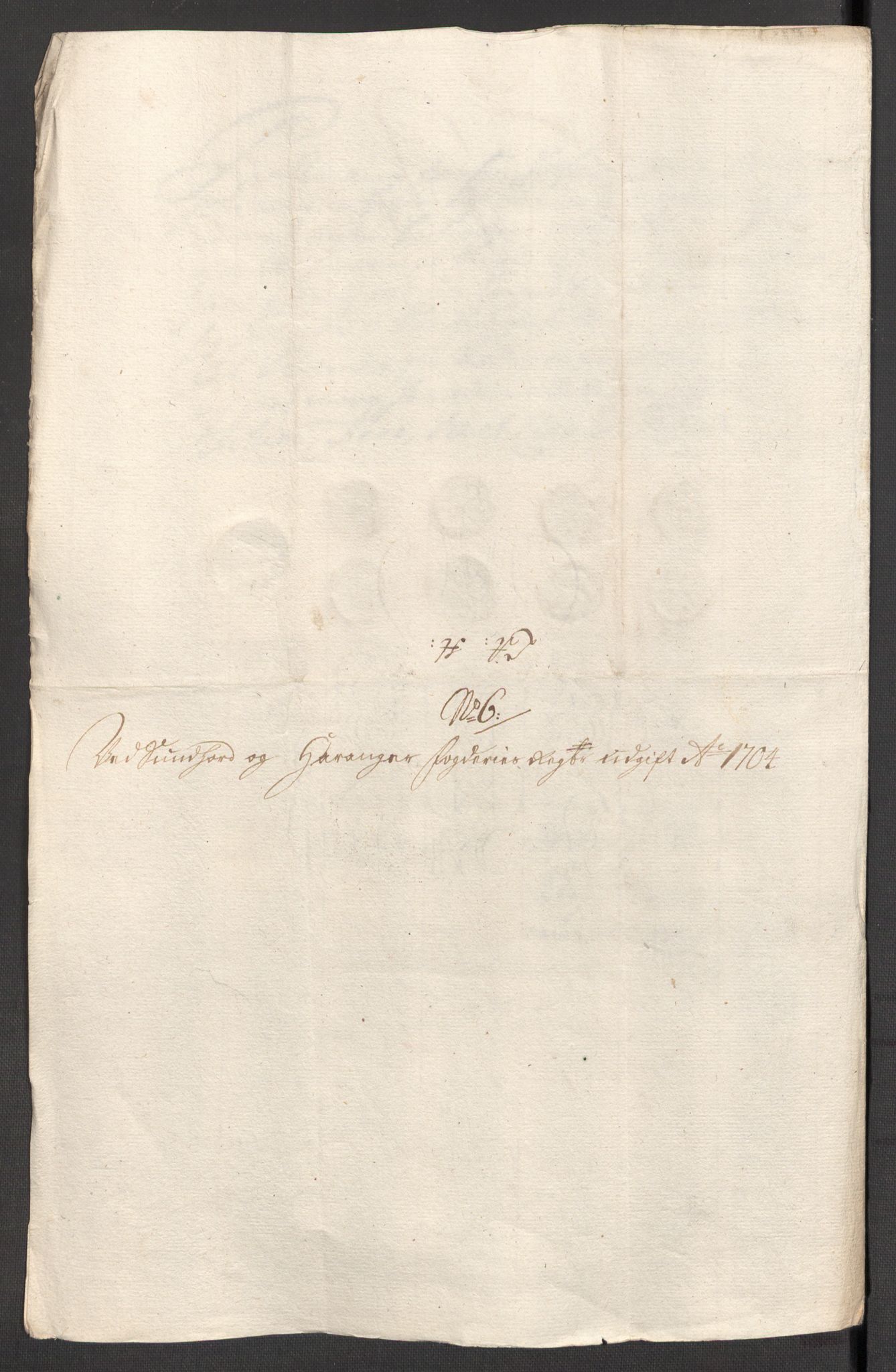 Rentekammeret inntil 1814, Reviderte regnskaper, Fogderegnskap, AV/RA-EA-4092/R48/L2982: Fogderegnskap Sunnhordland og Hardanger, 1704, s. 226