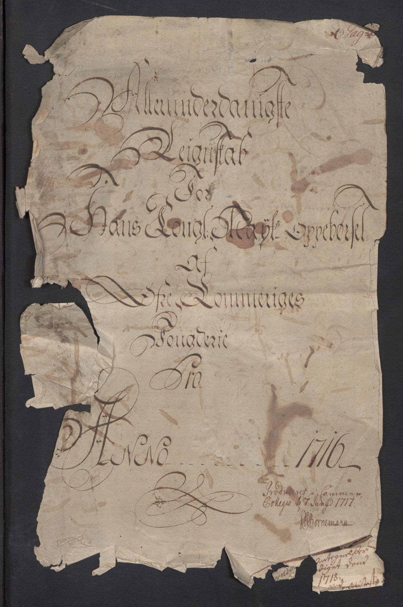 Rentekammeret inntil 1814, Reviderte regnskaper, Fogderegnskap, RA/EA-4092/R12/L0725: Fogderegnskap Øvre Romerike, 1716, s. 3