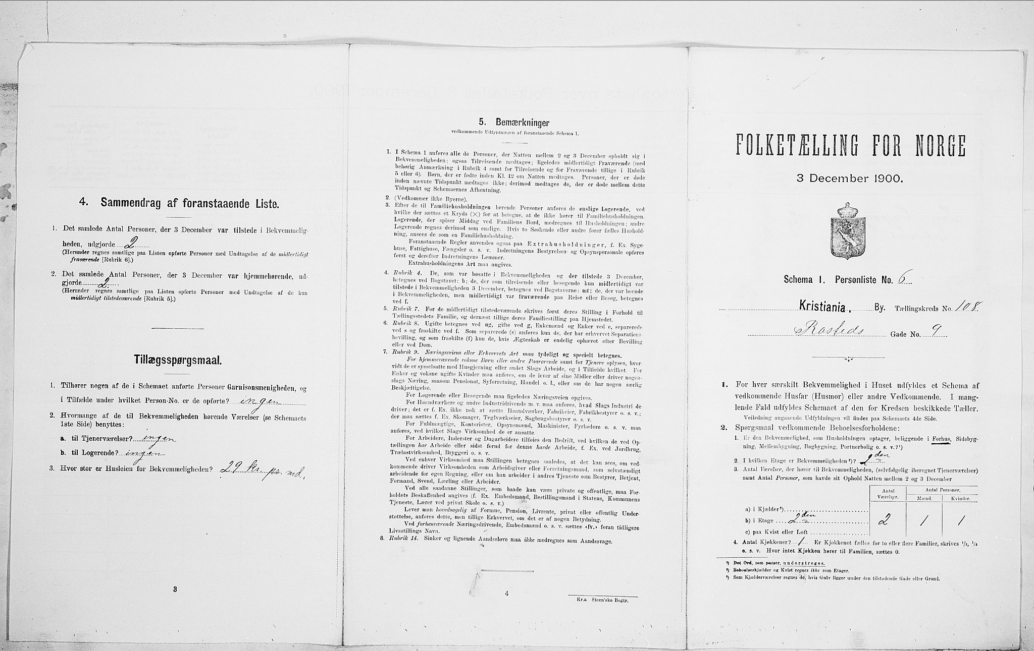SAO, Folketelling 1900 for 0301 Kristiania kjøpstad, 1900, s. 75838