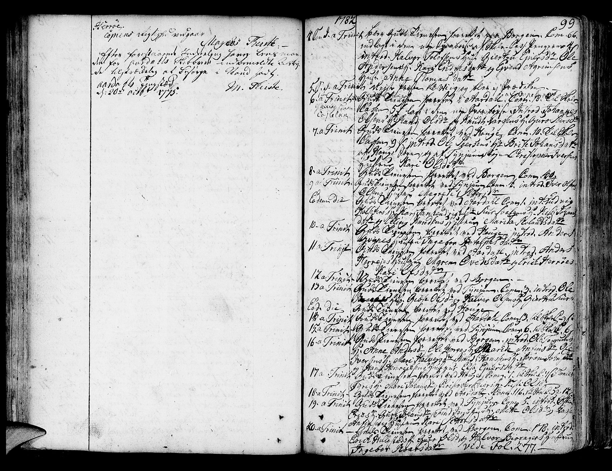 Lærdal sokneprestembete, SAB/A-81201: Ministerialbok nr. A 2, 1752-1782, s. 99