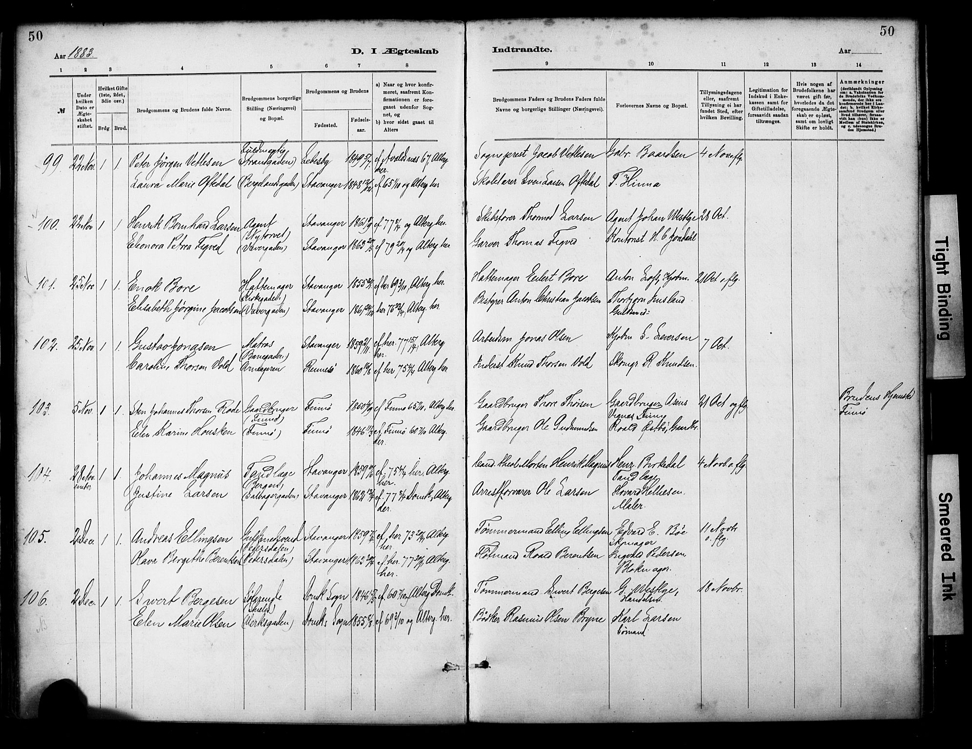 St. Petri sokneprestkontor, AV/SAST-A-101813/001/30/30BA/L0018: Ministerialbok nr. A 19, 1879-1900, s. 50