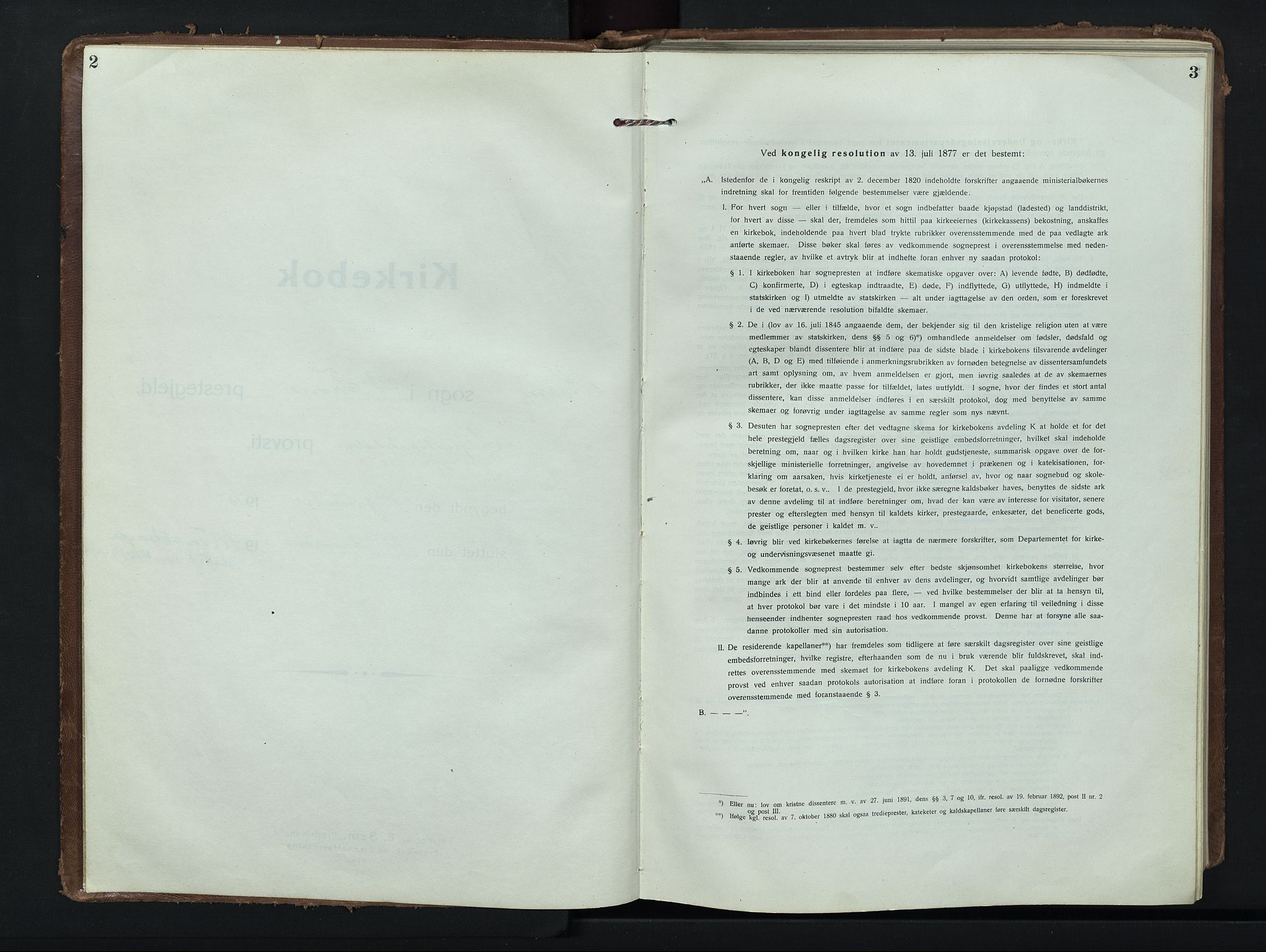 Nord-Fron prestekontor, AV/SAH-PREST-080/H/Ha/Hab/L0008: Klokkerbok nr. 8, 1915-1948, s. 2-3