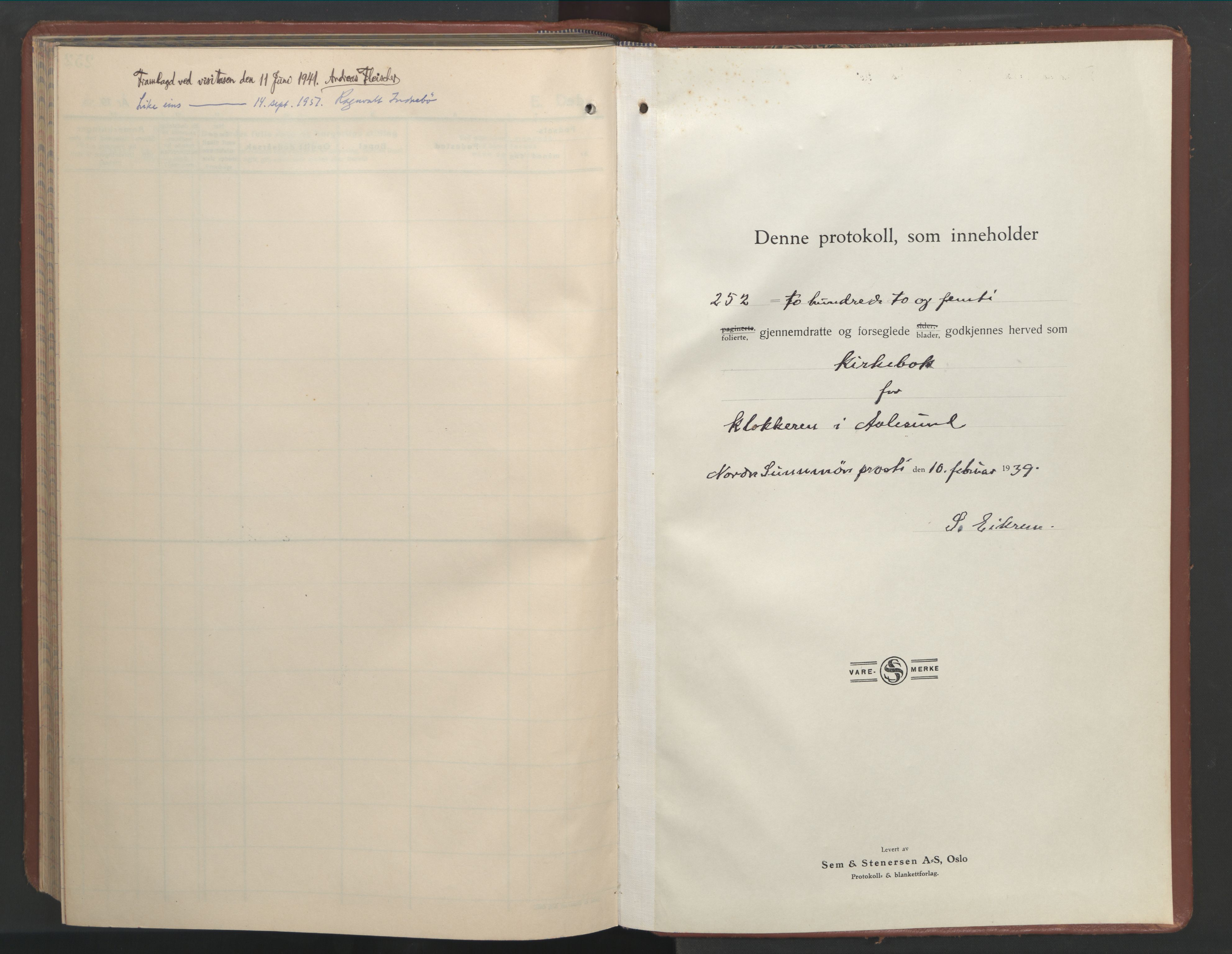 Ministerialprotokoller, klokkerbøker og fødselsregistre - Møre og Romsdal, AV/SAT-A-1454/529/L0478: Klokkerbok nr. 529C15, 1938-1951, s. 174