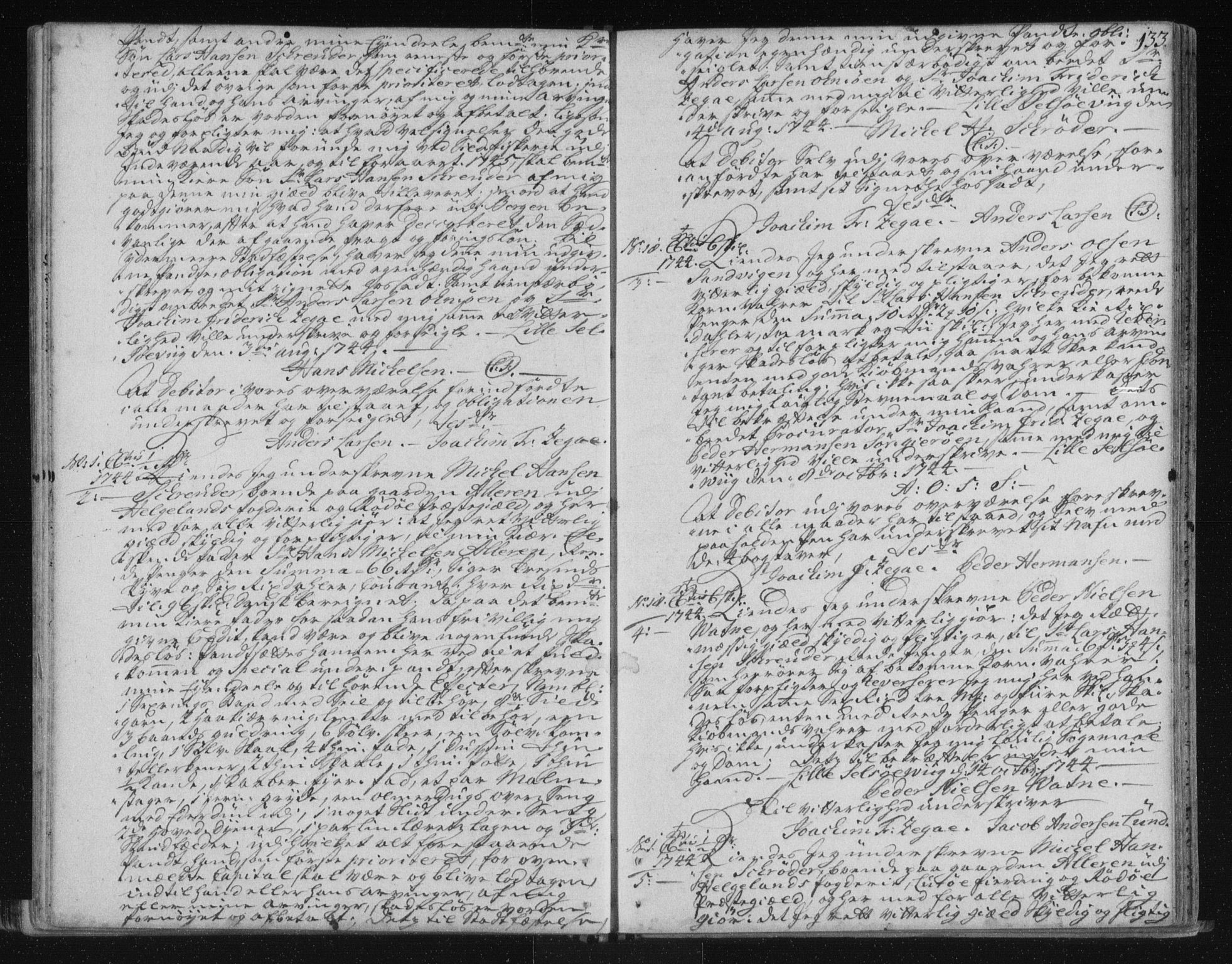 Helgeland sorenskriveri, SAT/A-0004/2/2C/L0002: Pantebok nr. 1b, 1729-1751, s. 133