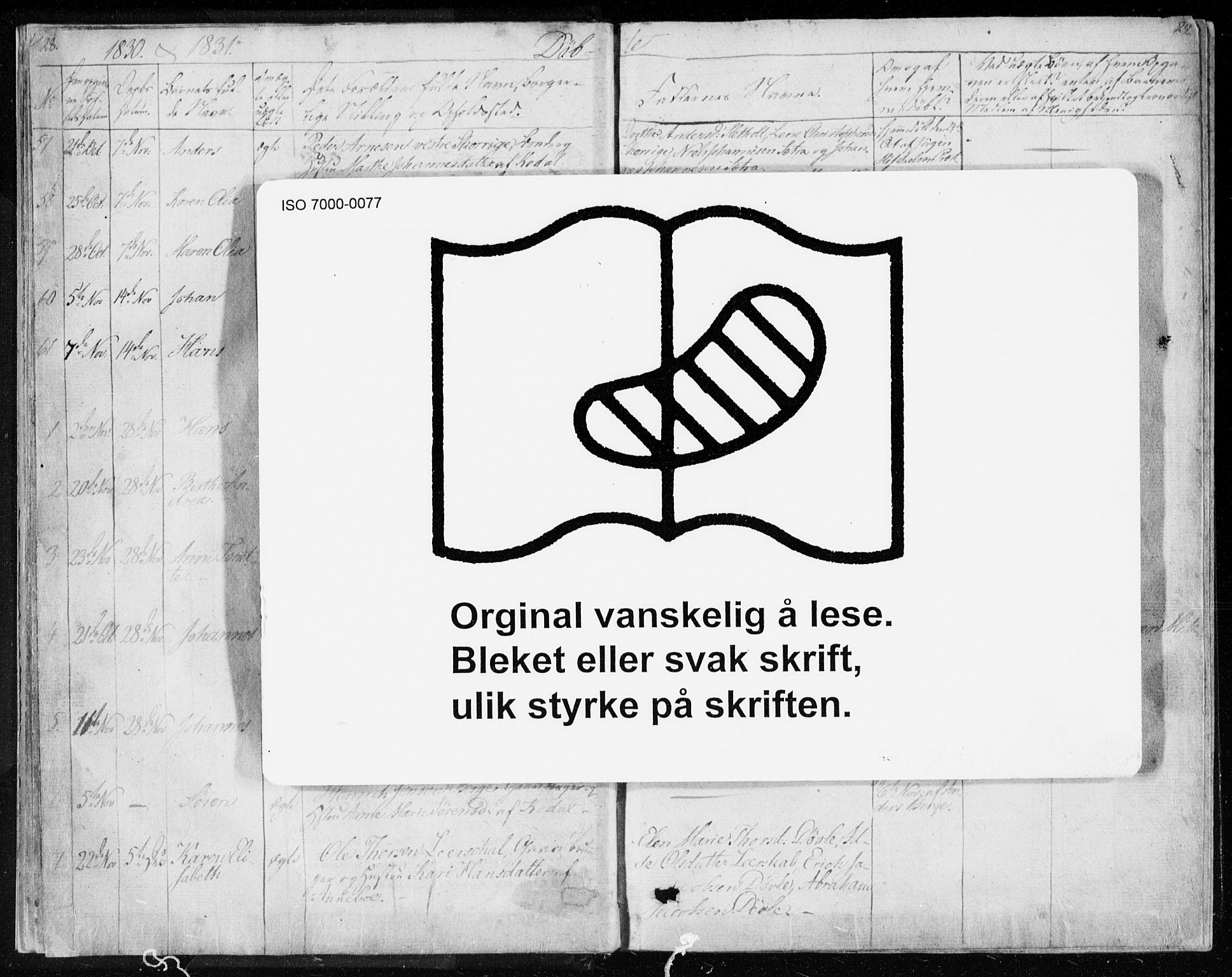 Andebu kirkebøker, SAKO/A-336/F/Fa/L0004: Ministerialbok nr. 4, 1829-1856, s. 30-31