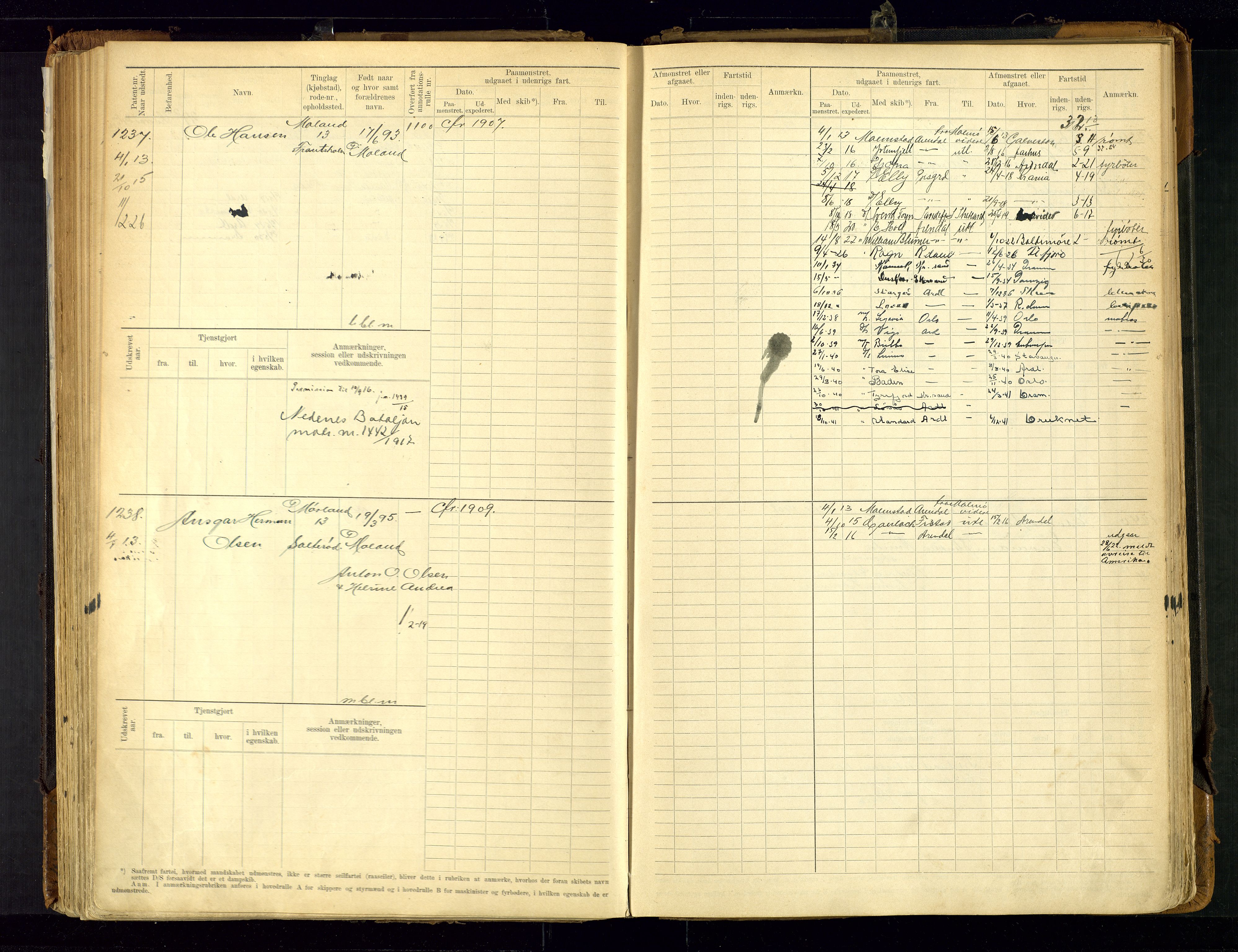 Arendal mønstringskrets, AV/SAK-2031-0012/F/Fb/L0021: Hovedrulle A nr 969-1465, S-19, 1910-1914, s. 139