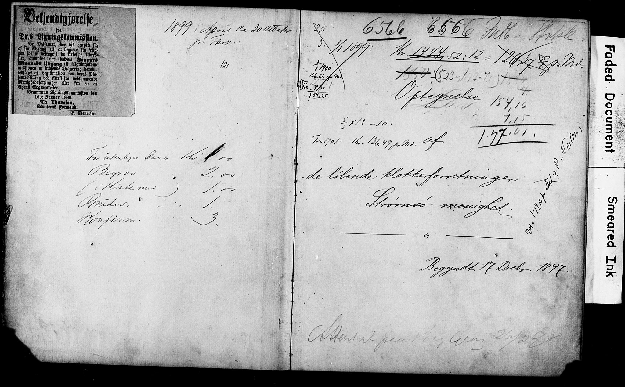 Strømsø kirkebøker, SAKO/A-246/Y/Ya/L0005: Kladd til kirkebok nr. I 5, 1897-1903