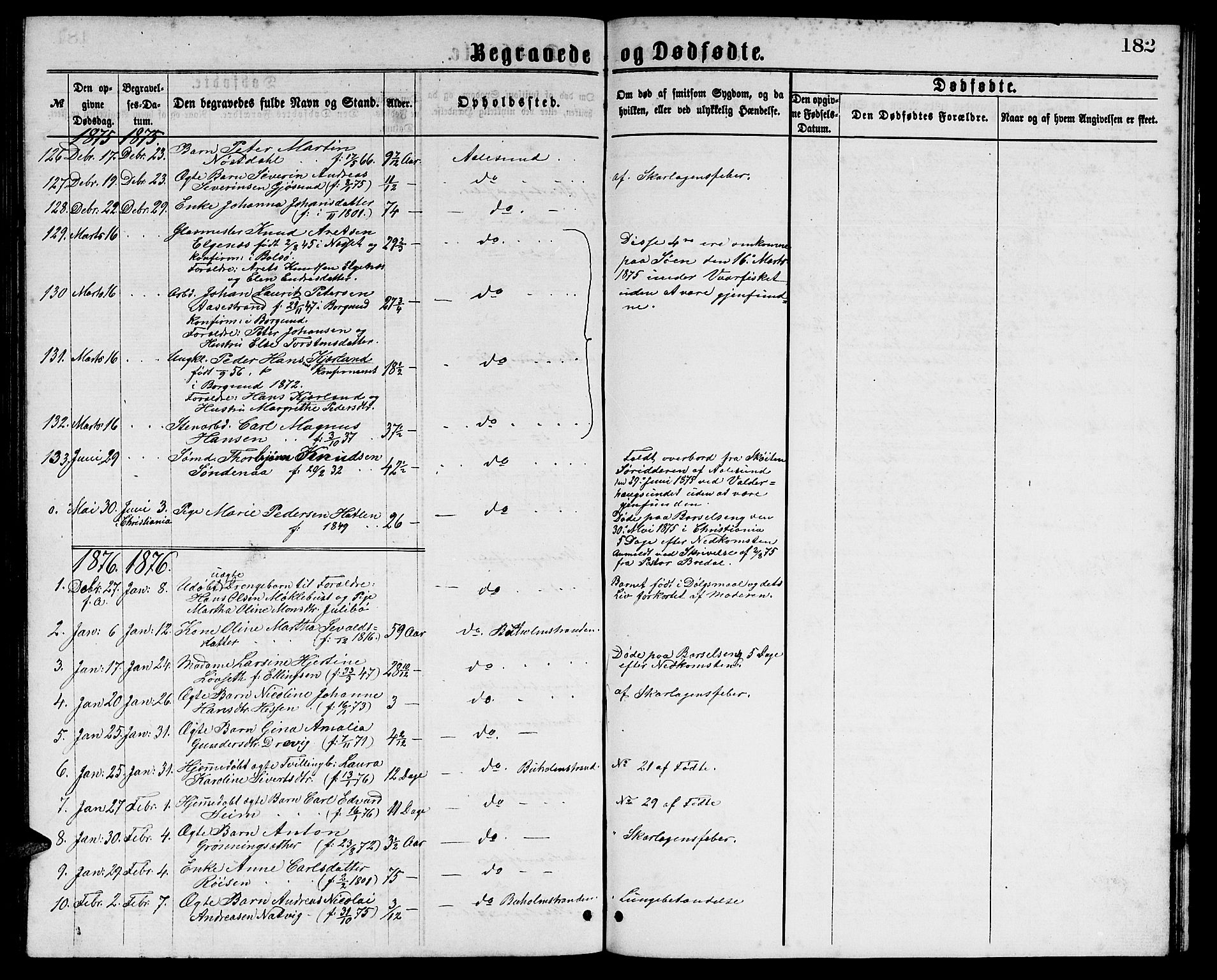 Ministerialprotokoller, klokkerbøker og fødselsregistre - Møre og Romsdal, AV/SAT-A-1454/529/L0465: Klokkerbok nr. 529C02, 1868-1877, s. 182