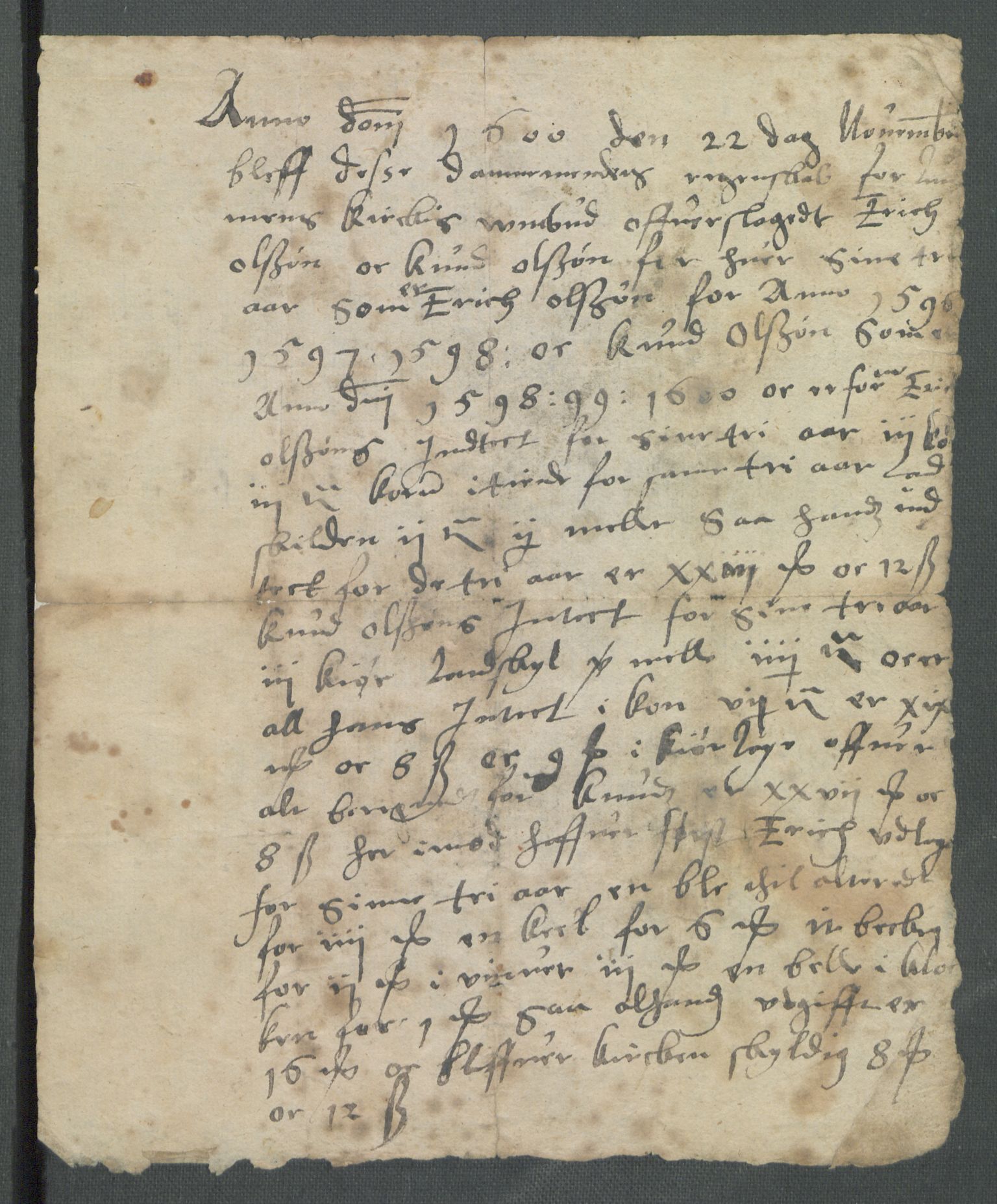 Riksarkivets diplomsamling, AV/RA-EA-5965/F02/L0109: Dokumenter, 1600, s. 87