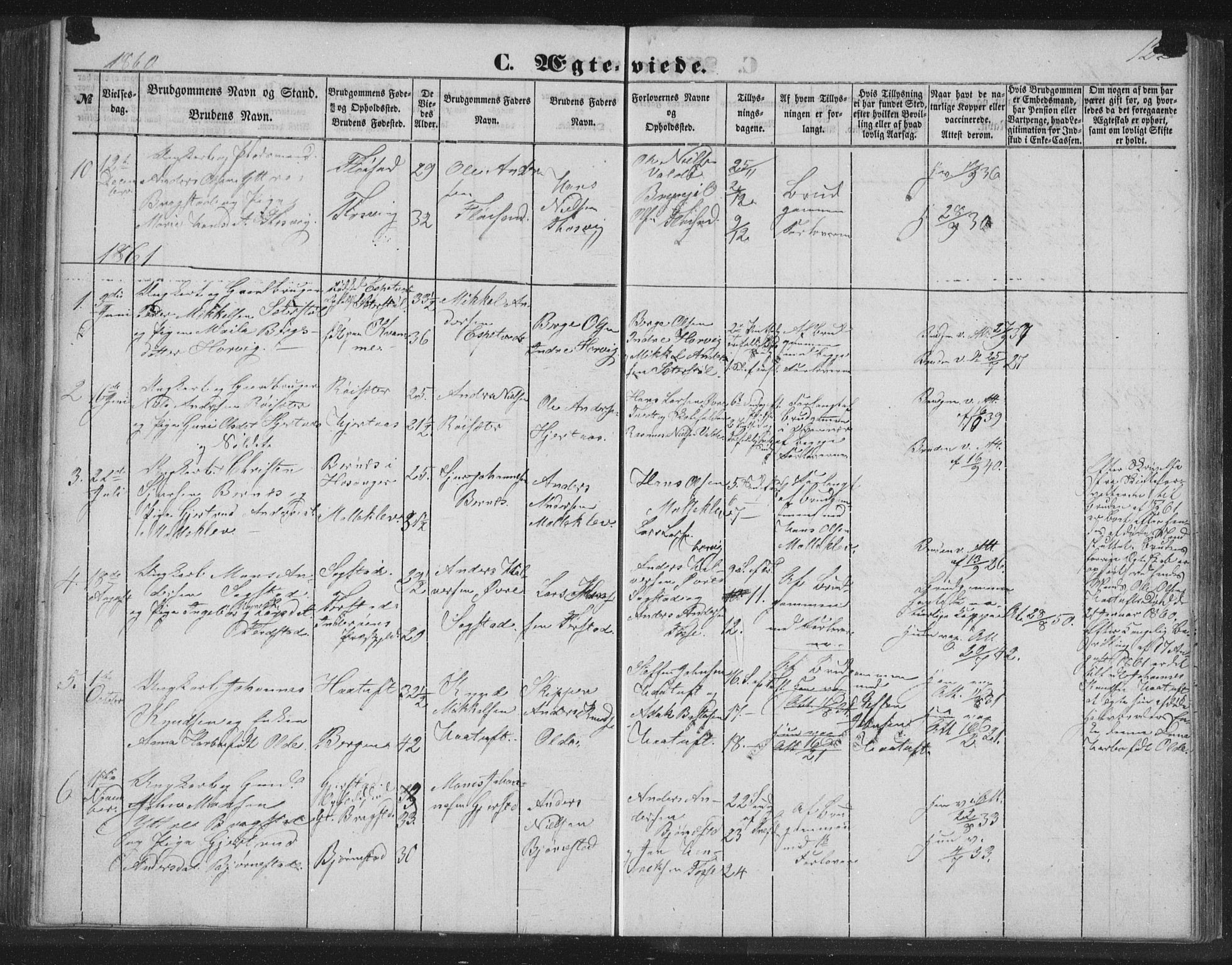 Alversund Sokneprestembete, AV/SAB-A-73901/H/Ha/Hab: Klokkerbok nr. C 1, 1851-1866, s. 122