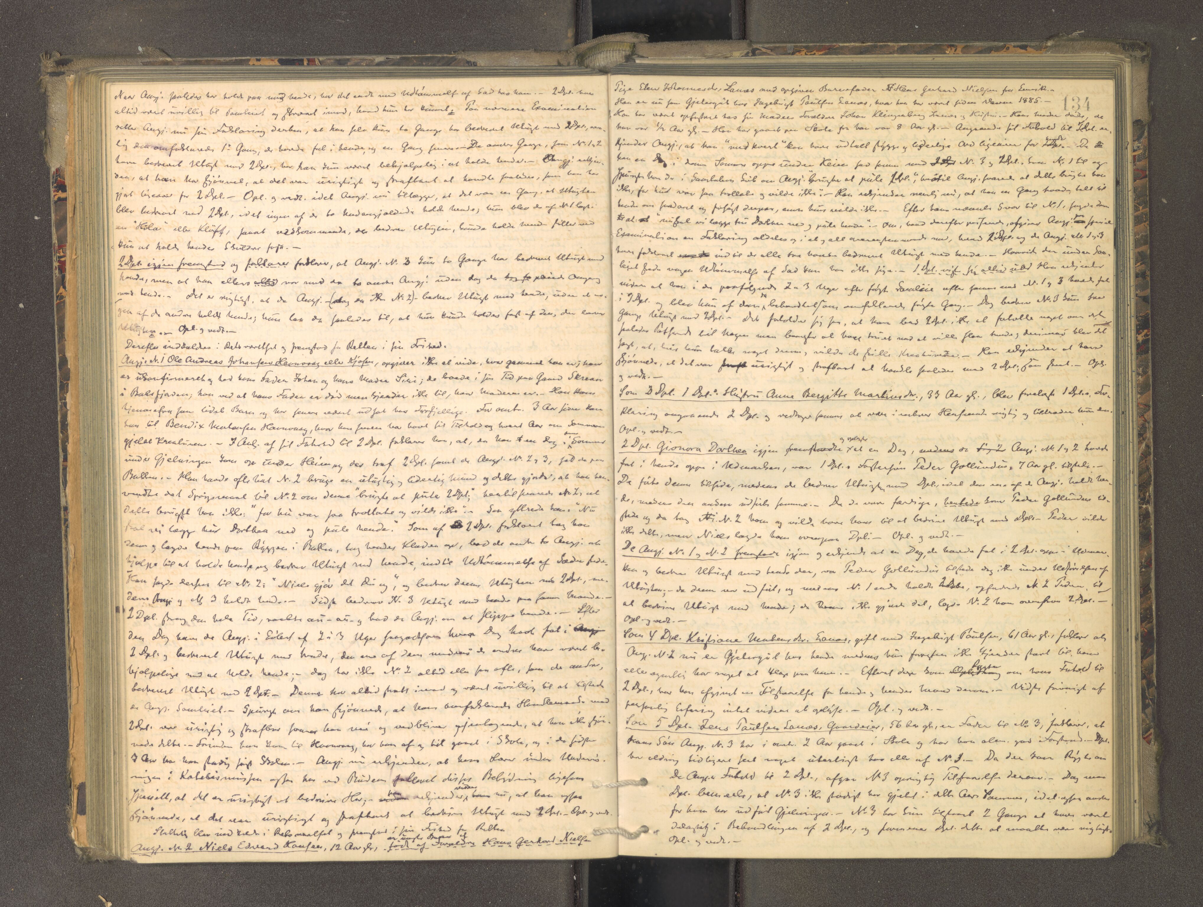 Tromsø sorenskriveri 1855-, AV/SATØ-S-0050/F/Fe/L0134: Ekstrarettsprotokoll med register, 1883-1889, s. 133b-134a