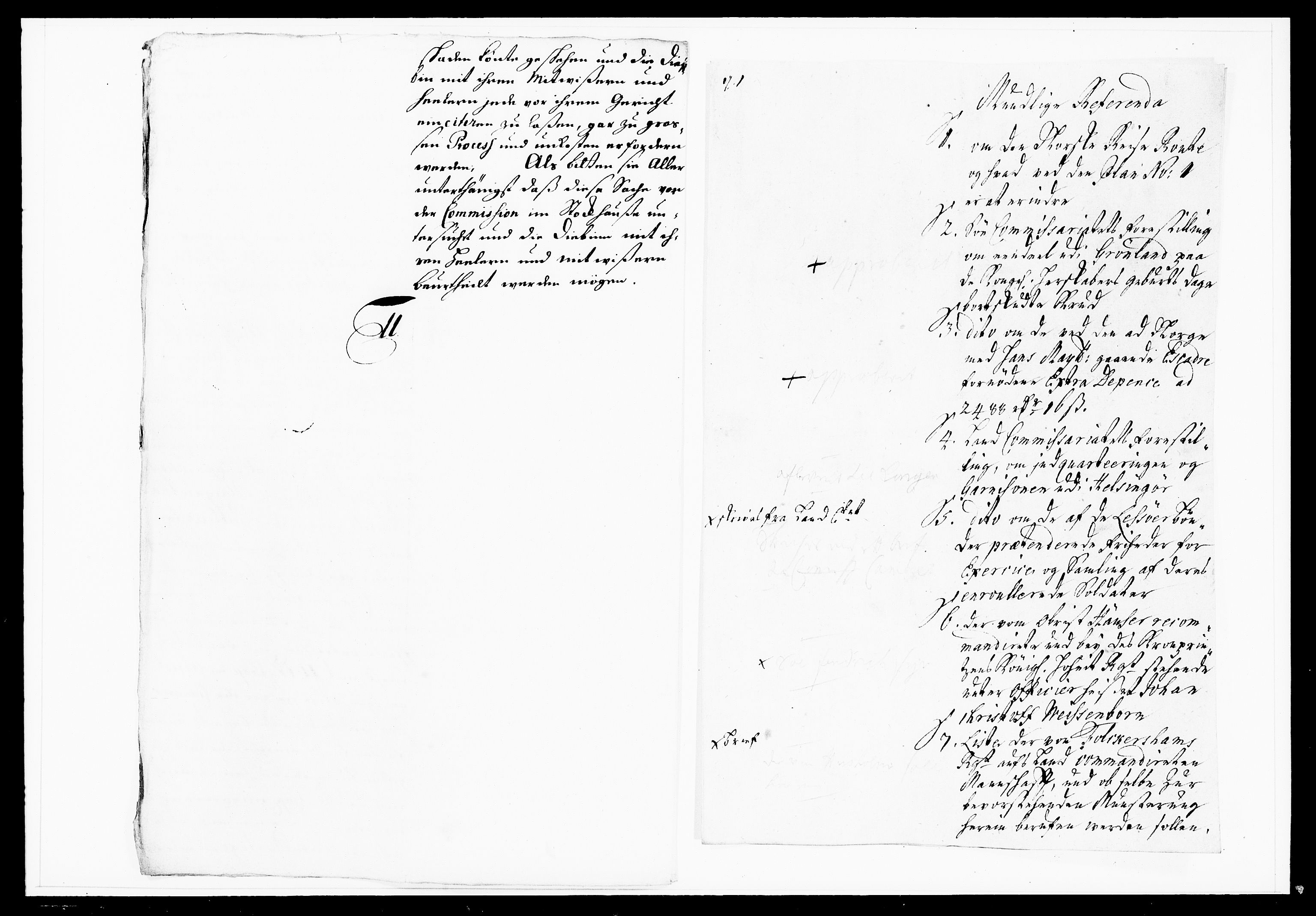 Krigskollegiet, Krigskancelliet, DRA/A-0006/-/1103-1107: Refererede sager, 1732, s. 11