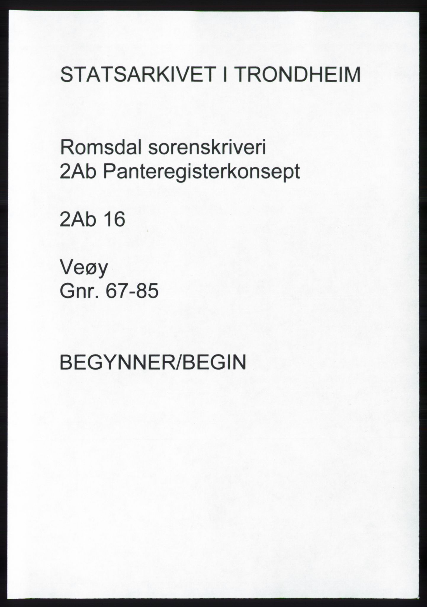 Romsdal sorenskriveri, SAT/A-4149/1/2/2Ab/L0016: Panteregister nr. 16
