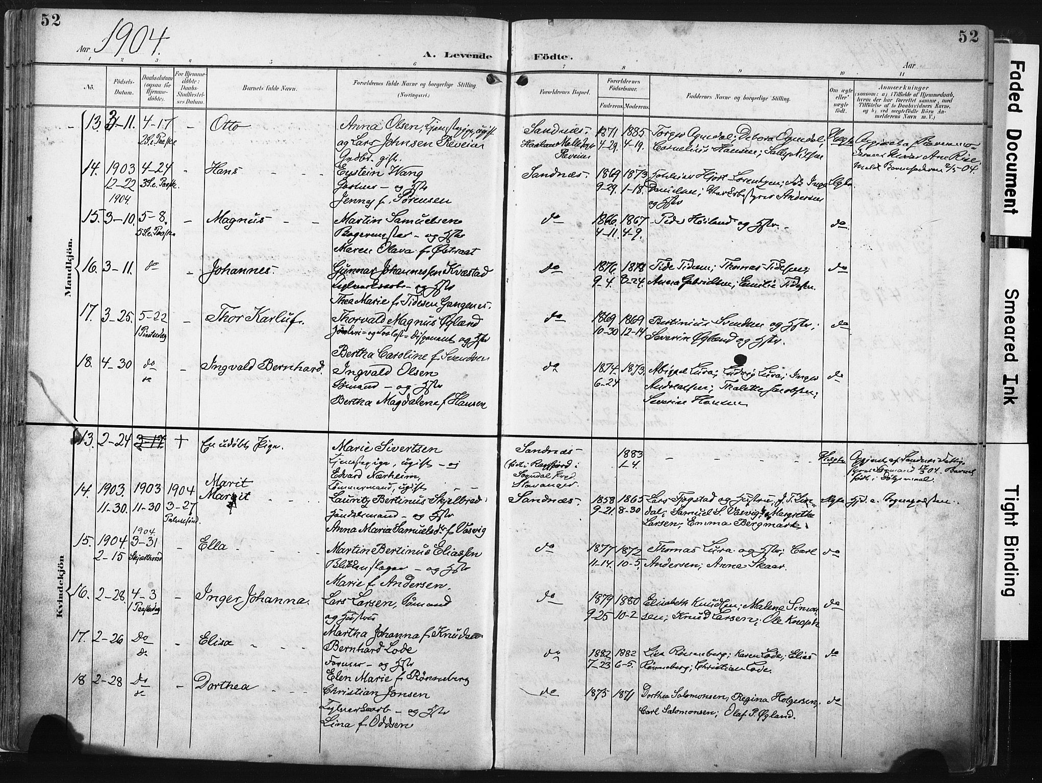 Høyland sokneprestkontor, AV/SAST-A-101799/001/30BA/L0016: Ministerialbok nr. A 16, 1899-1911, s. 52