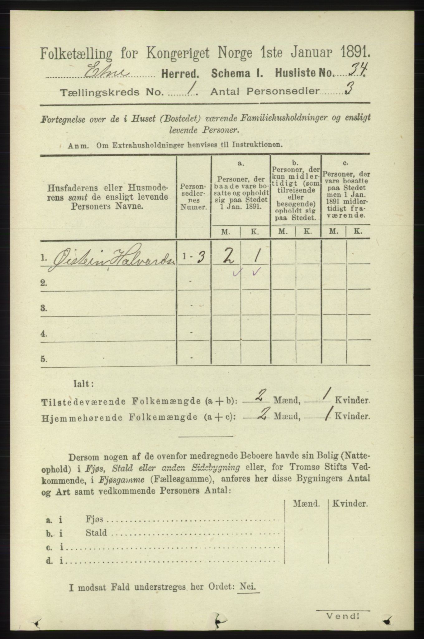 RA, Folketelling 1891 for 1211 Etne herred, 1891, s. 73