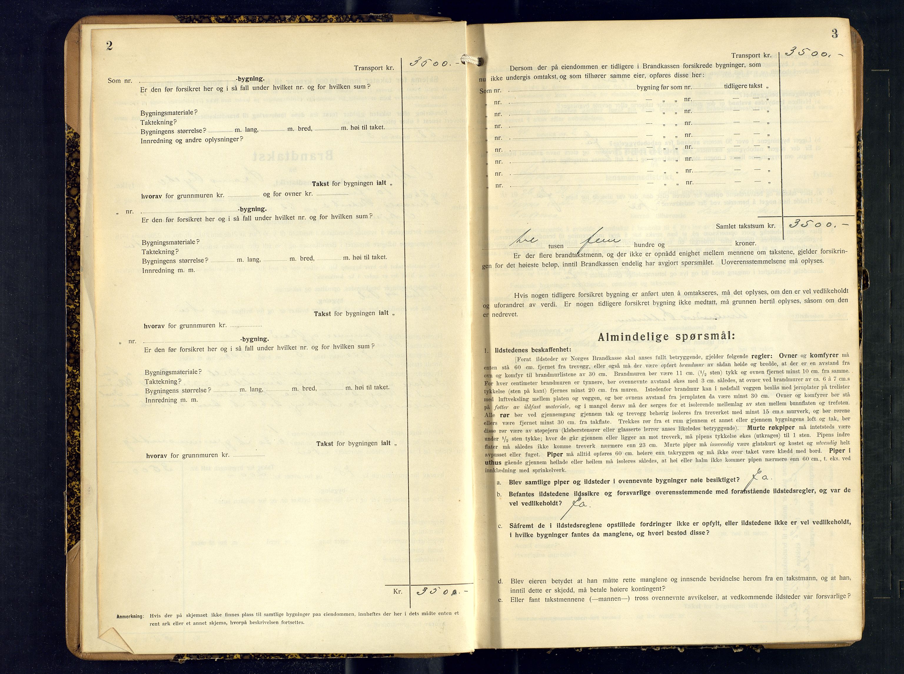 Skjervøy lensmannskontor, AV/SATØ-SATØ-63/F/Fu/Fub/L0260: Branntakstprotokoll (S), 1926-1927, s. 2-3