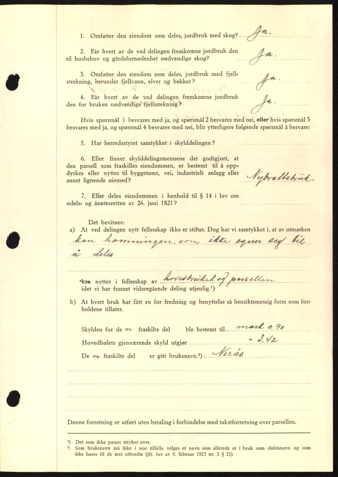 Nordmøre sorenskriveri, AV/SAT-A-4132/1/2/2Ca: Pantebok nr. A98, 1944-1944, Dagboknr: 1654/1944