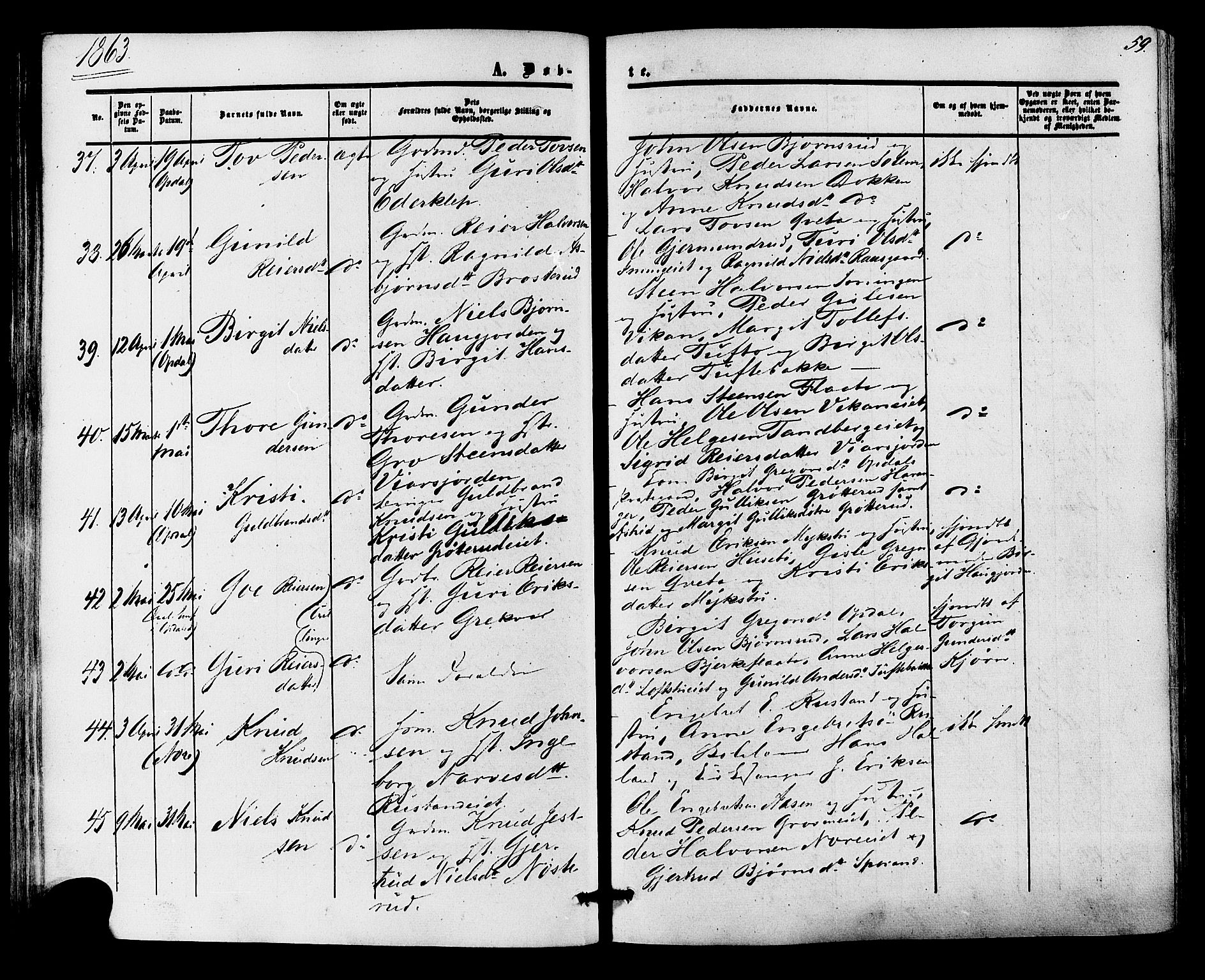 Nore kirkebøker, AV/SAKO-A-238/F/Fa/L0003: Ministerialbok nr. I 3, 1858-1866, s. 59