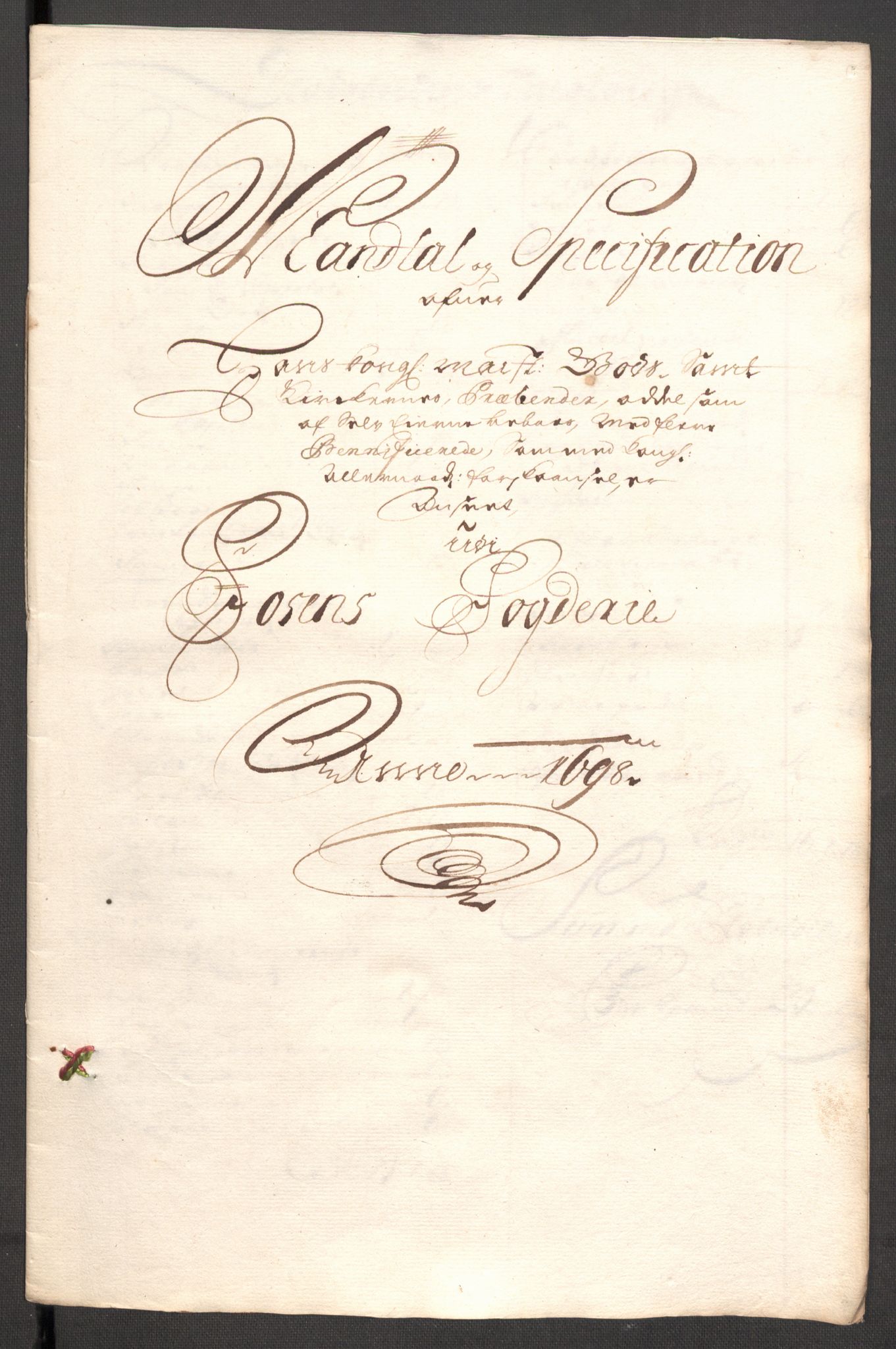 Rentekammeret inntil 1814, Reviderte regnskaper, Fogderegnskap, AV/RA-EA-4092/R57/L3853: Fogderegnskap Fosen, 1698-1699, s. 178