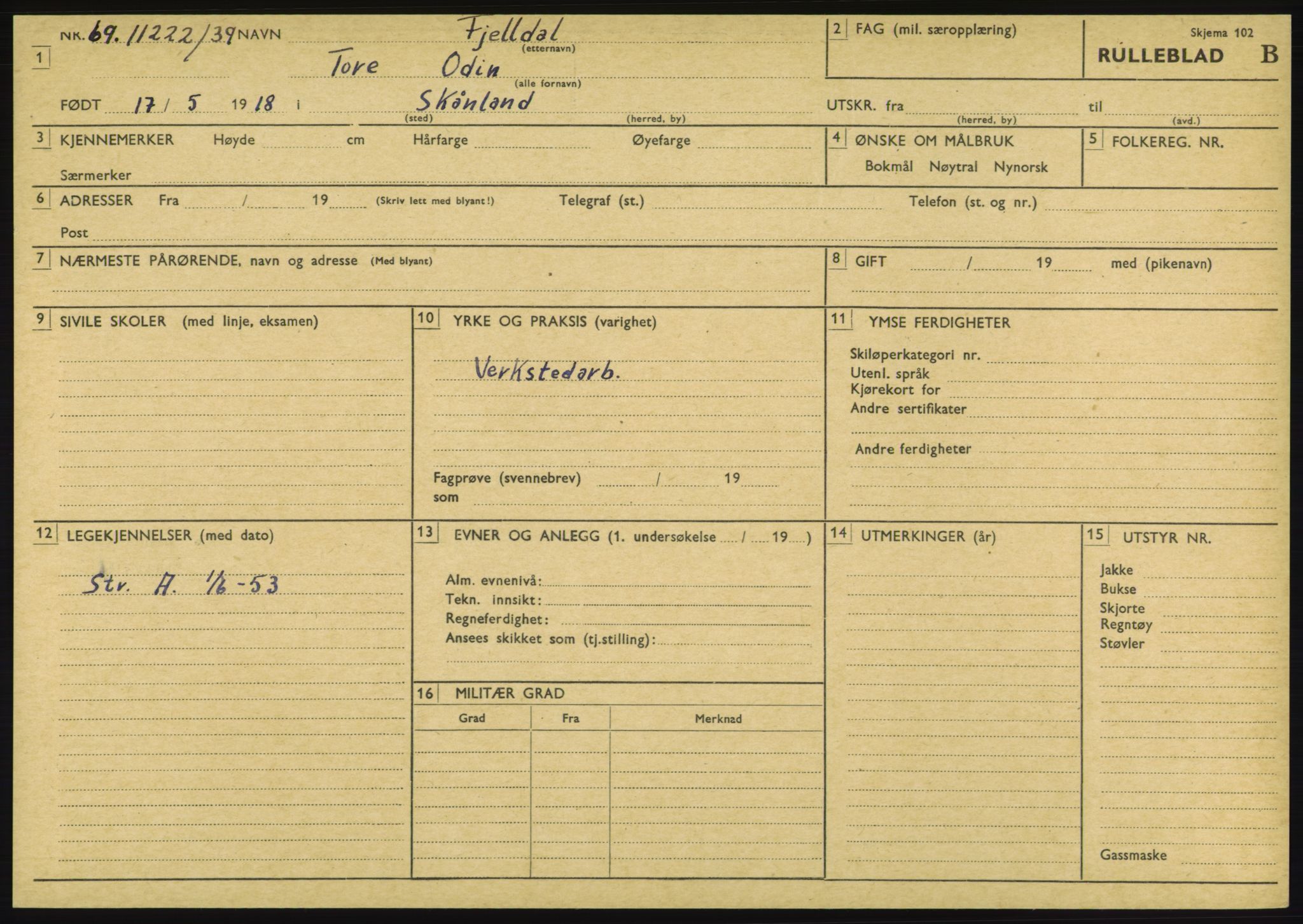 Forsvaret, Troms infanteriregiment nr. 16, AV/RA-RAFA-3146/P/Pa/L0023: Rulleblad for regimentets menige mannskaper, årsklasse 1939, 1939, s. 251