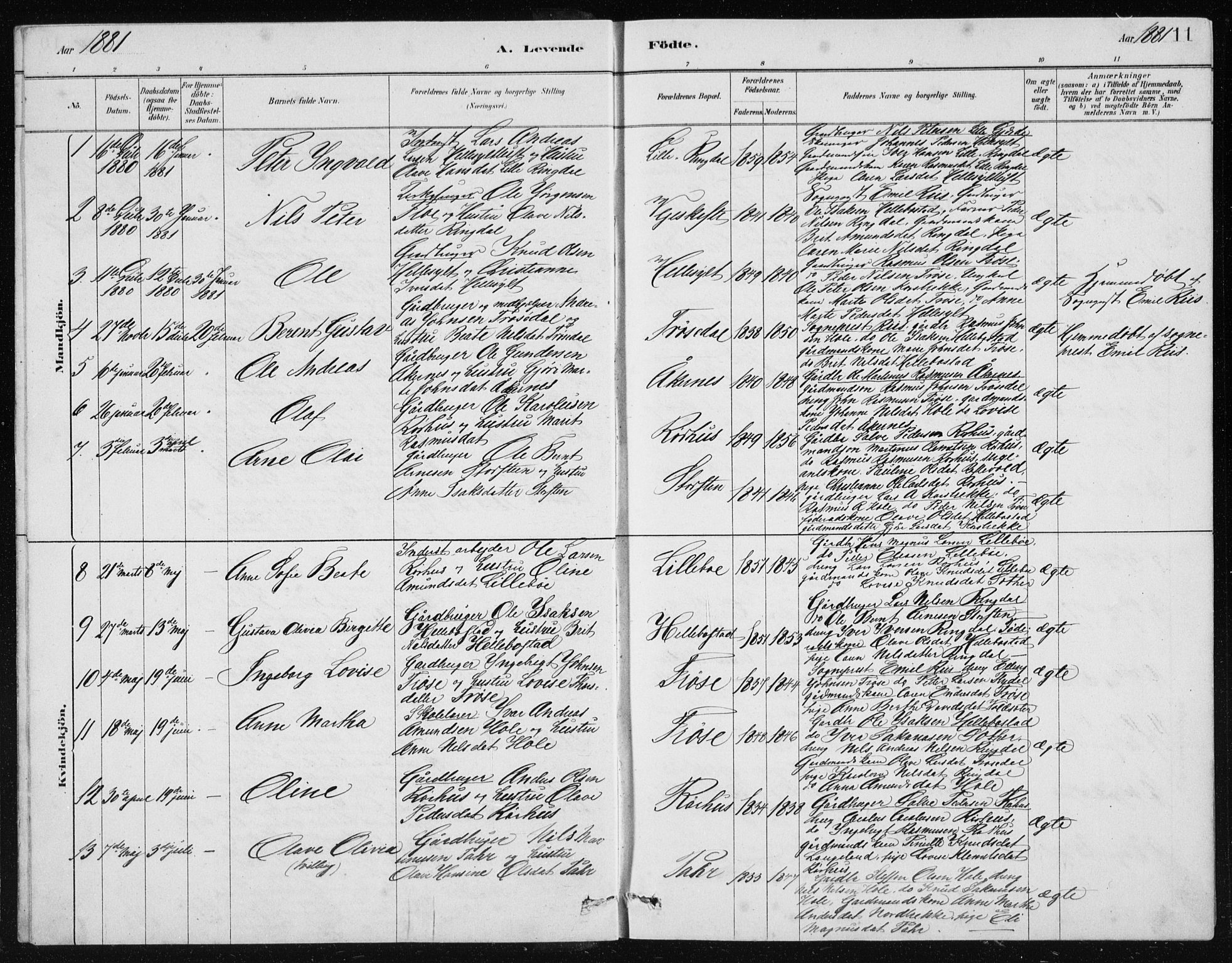 Ministerialprotokoller, klokkerbøker og fødselsregistre - Møre og Romsdal, AV/SAT-A-1454/517/L0230: Klokkerbok nr. 517C03, 1879-1912, s. 11