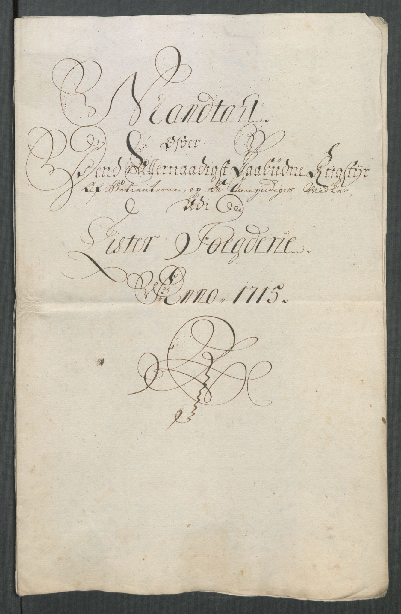 Rentekammeret inntil 1814, Reviderte regnskaper, Fogderegnskap, RA/EA-4092/R43/L2559: Fogderegnskap Lista og Mandal, 1715, s. 67