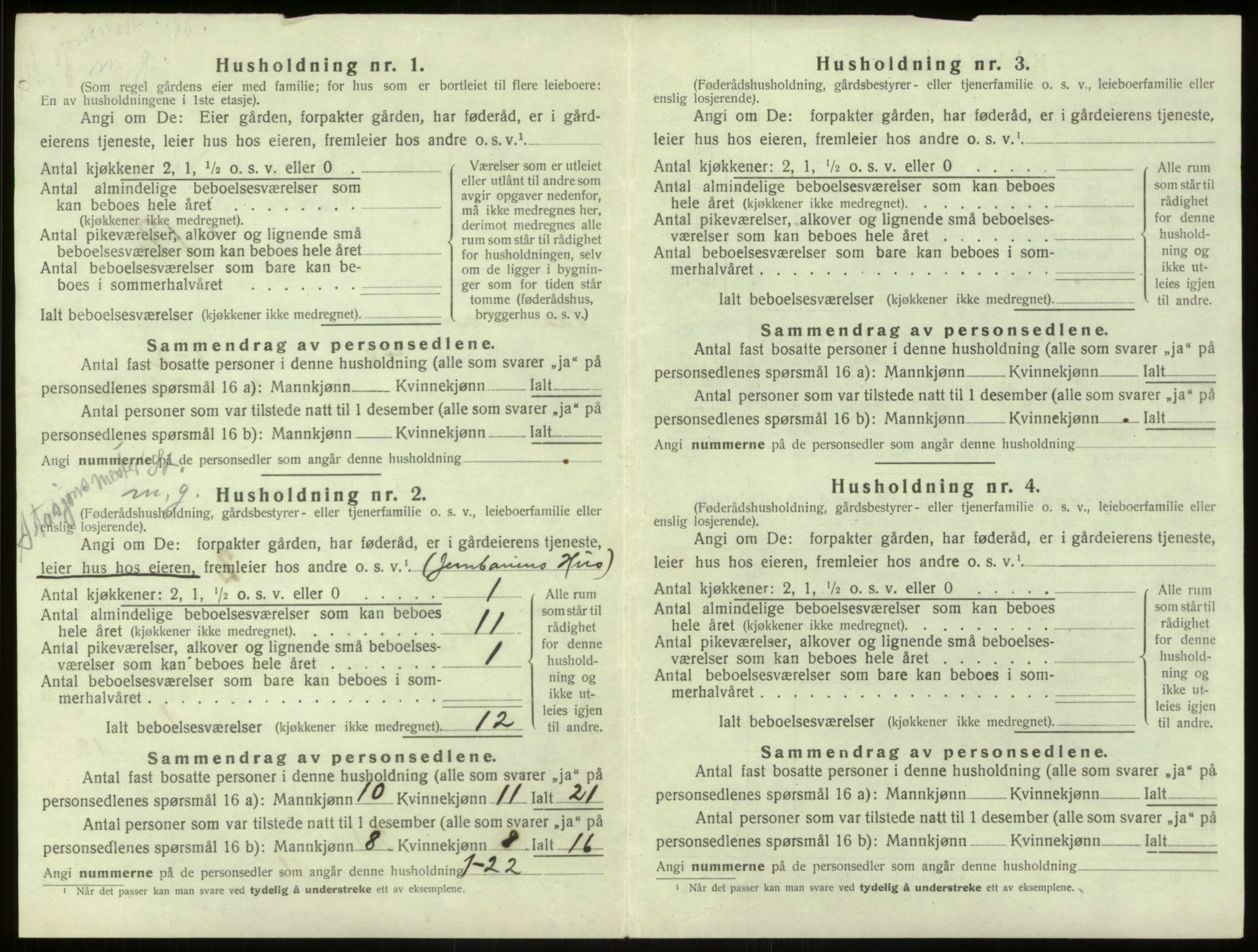 SAB, Folketelling 1920 for 1421 Aurland herred, 1920, s. 584