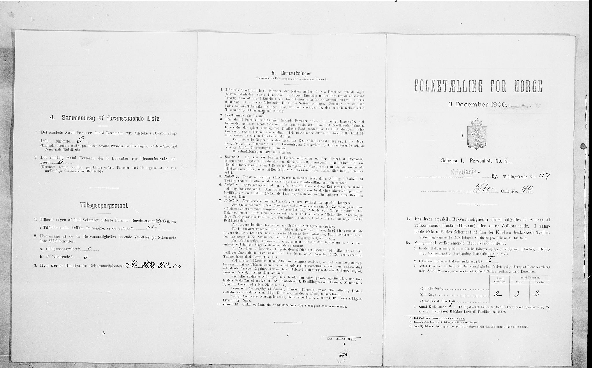 SAO, Folketelling 1900 for 0301 Kristiania kjøpstad, 1900, s. 92687