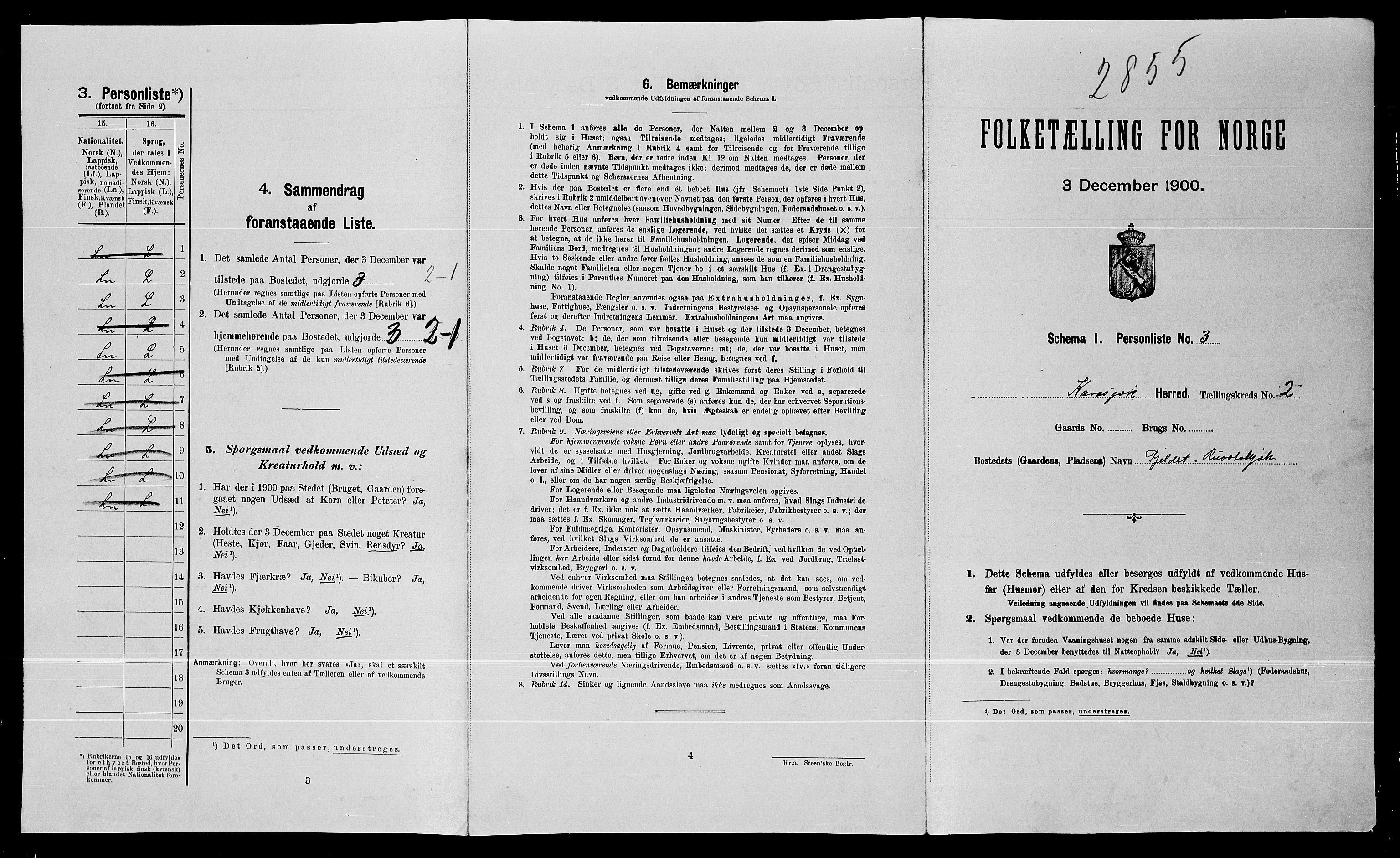 SATØ, Folketelling 1900 for 2021 Karasjok herred, 1900, s. 118