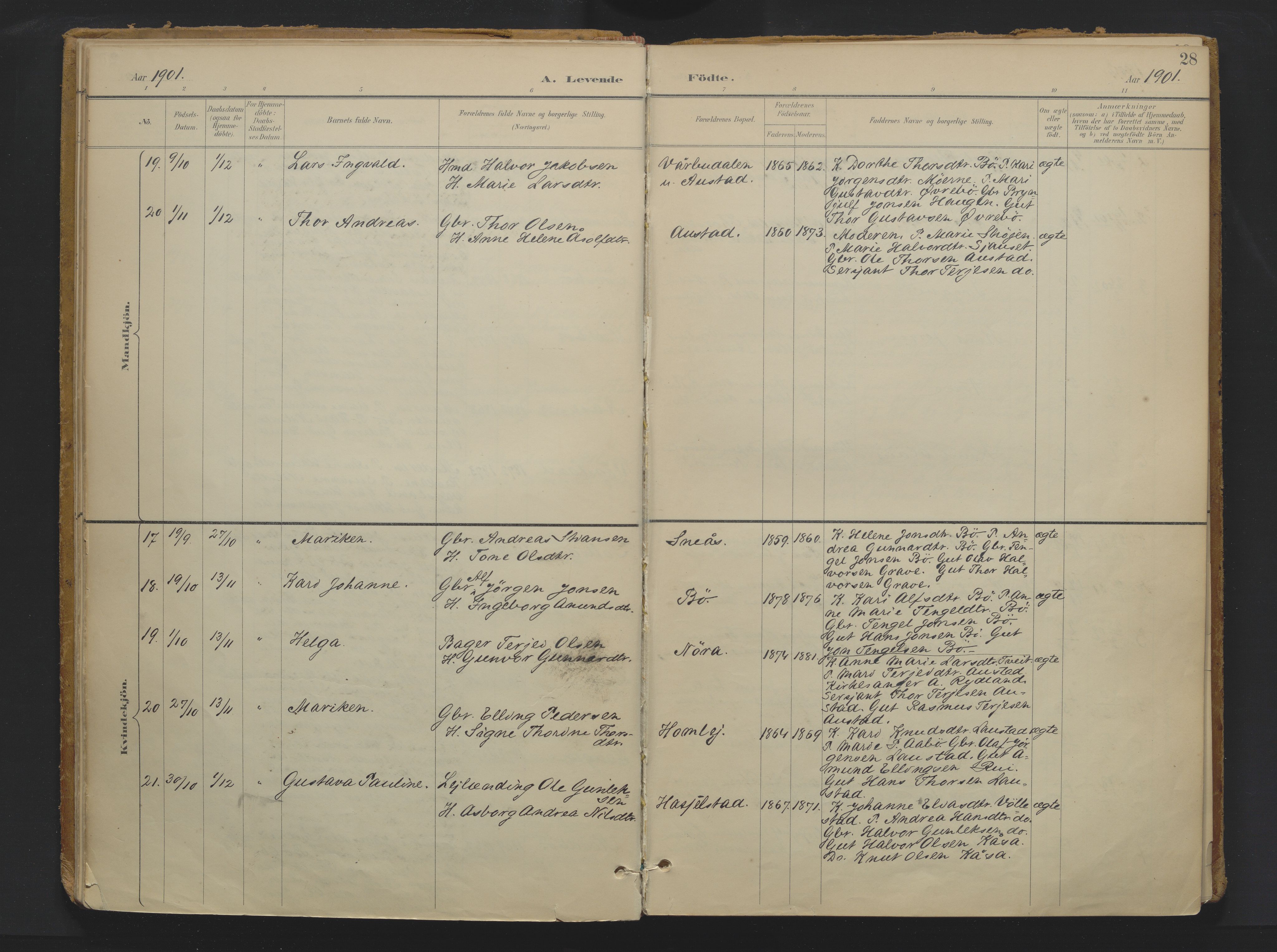 Drangedal kirkebøker, SAKO/A-258/F/Fa/L0013: Ministerialbok nr. 13, 1895-1919, s. 28