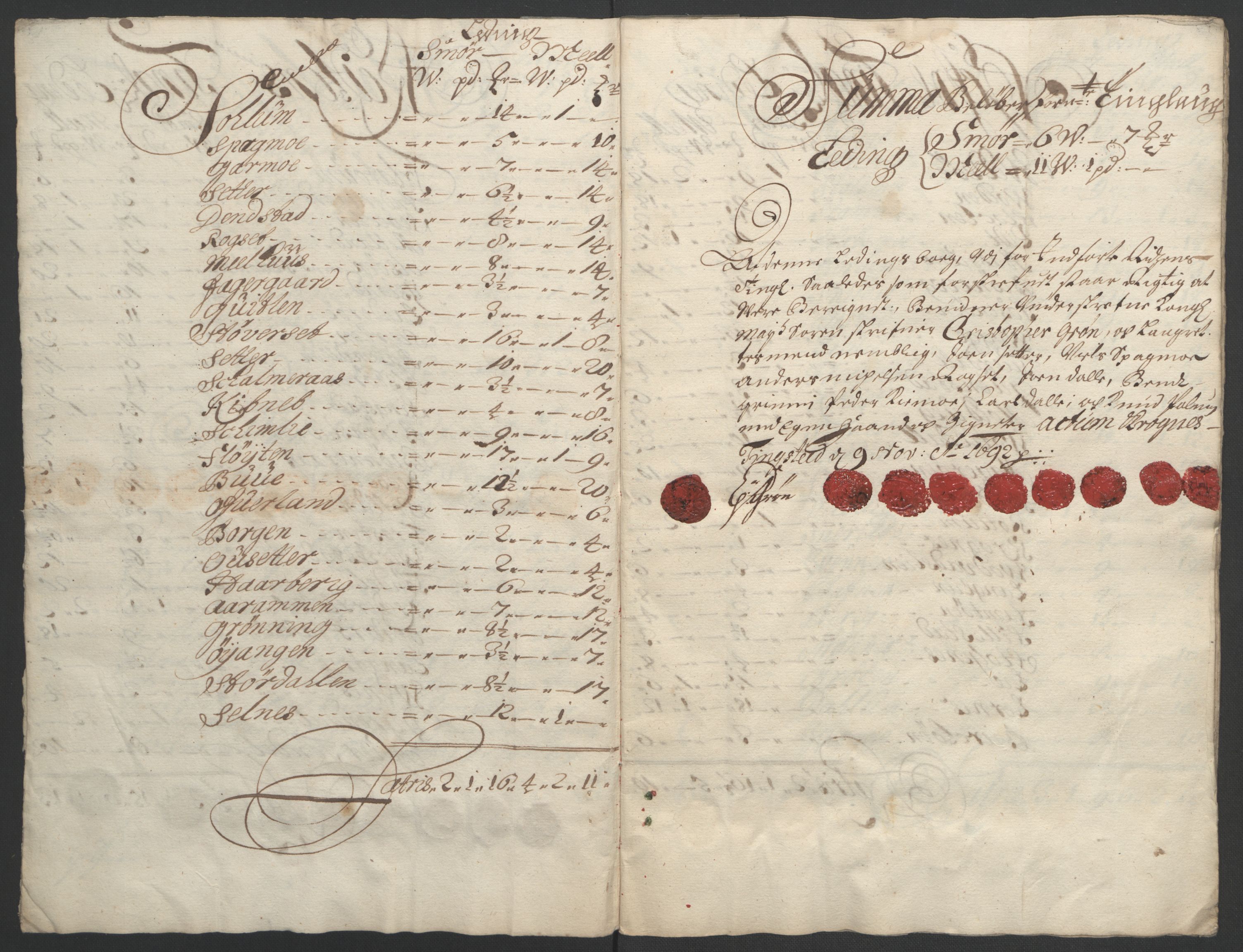 Rentekammeret inntil 1814, Reviderte regnskaper, Fogderegnskap, RA/EA-4092/R57/L3849: Fogderegnskap Fosen, 1692-1693, s. 188