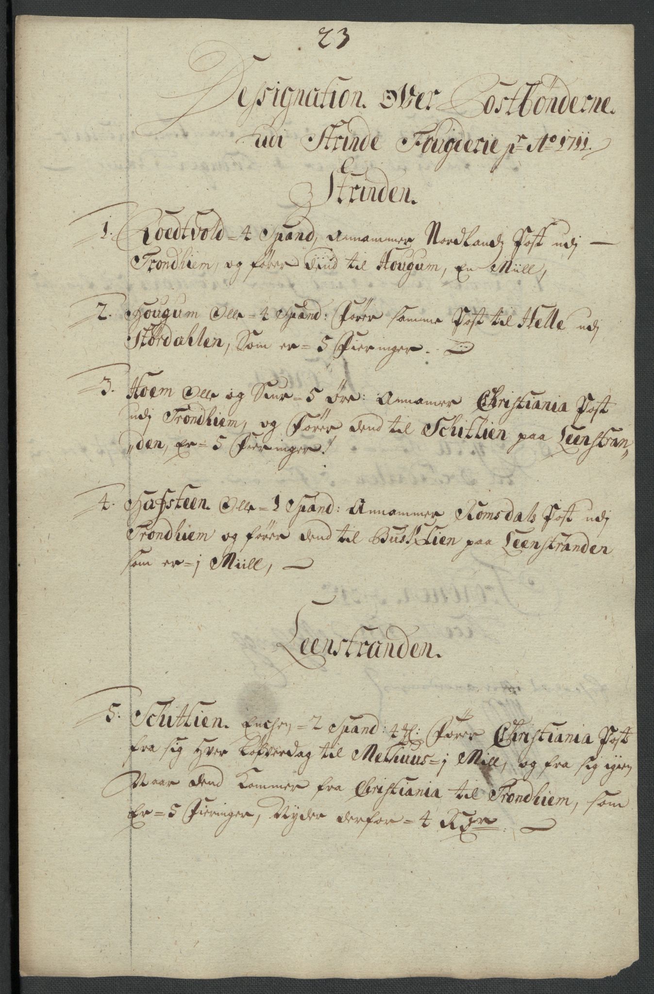 Rentekammeret inntil 1814, Reviderte regnskaper, Fogderegnskap, RA/EA-4092/R61/L4112: Fogderegnskap Strinda og Selbu, 1711, s. 183
