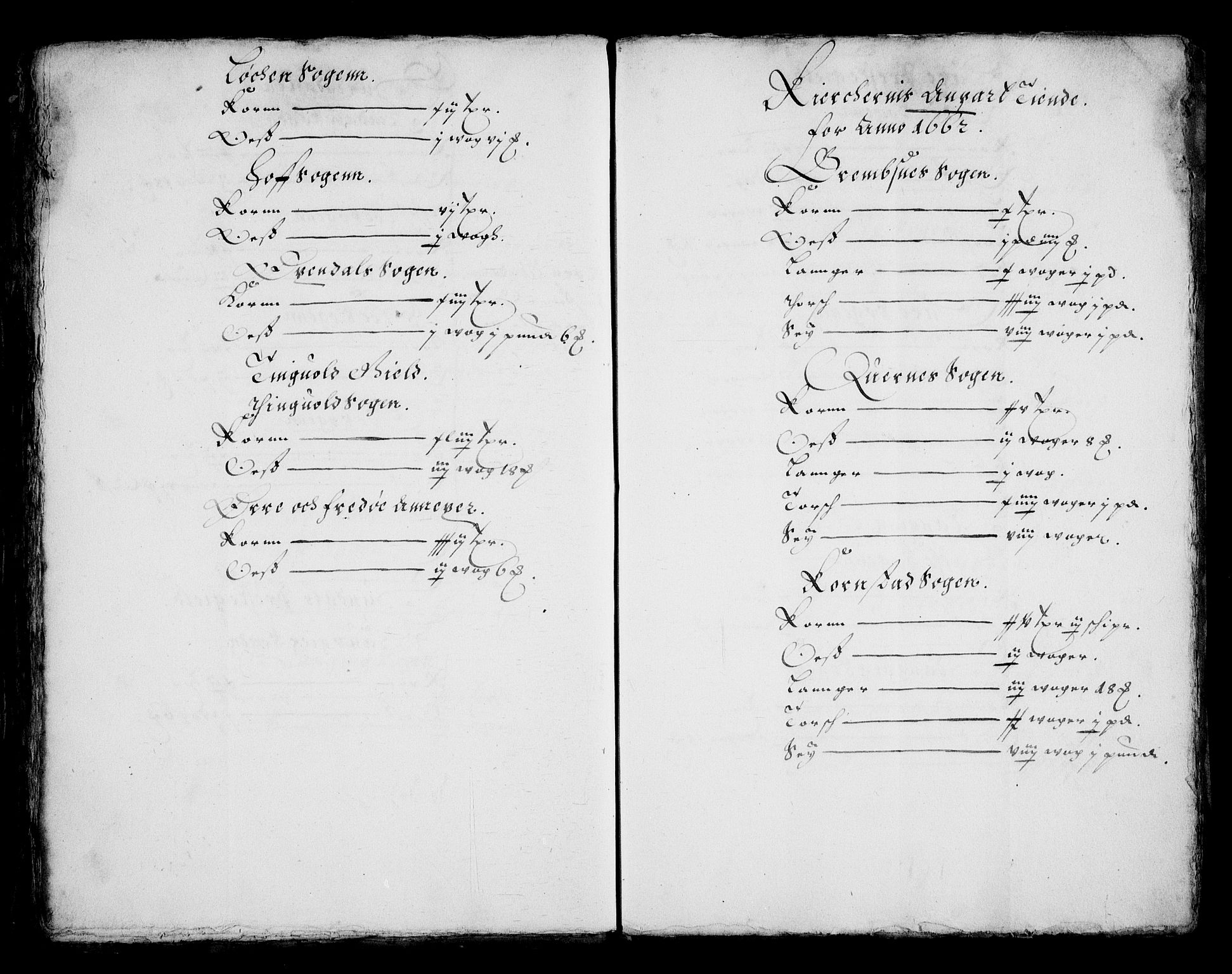 Rentekammeret inntil 1814, Realistisk ordnet avdeling, AV/RA-EA-4070/N/Na/L0002/0001: [XI g]: Trondheims stifts jordebøker: / Nordmøre fogderi, 1664