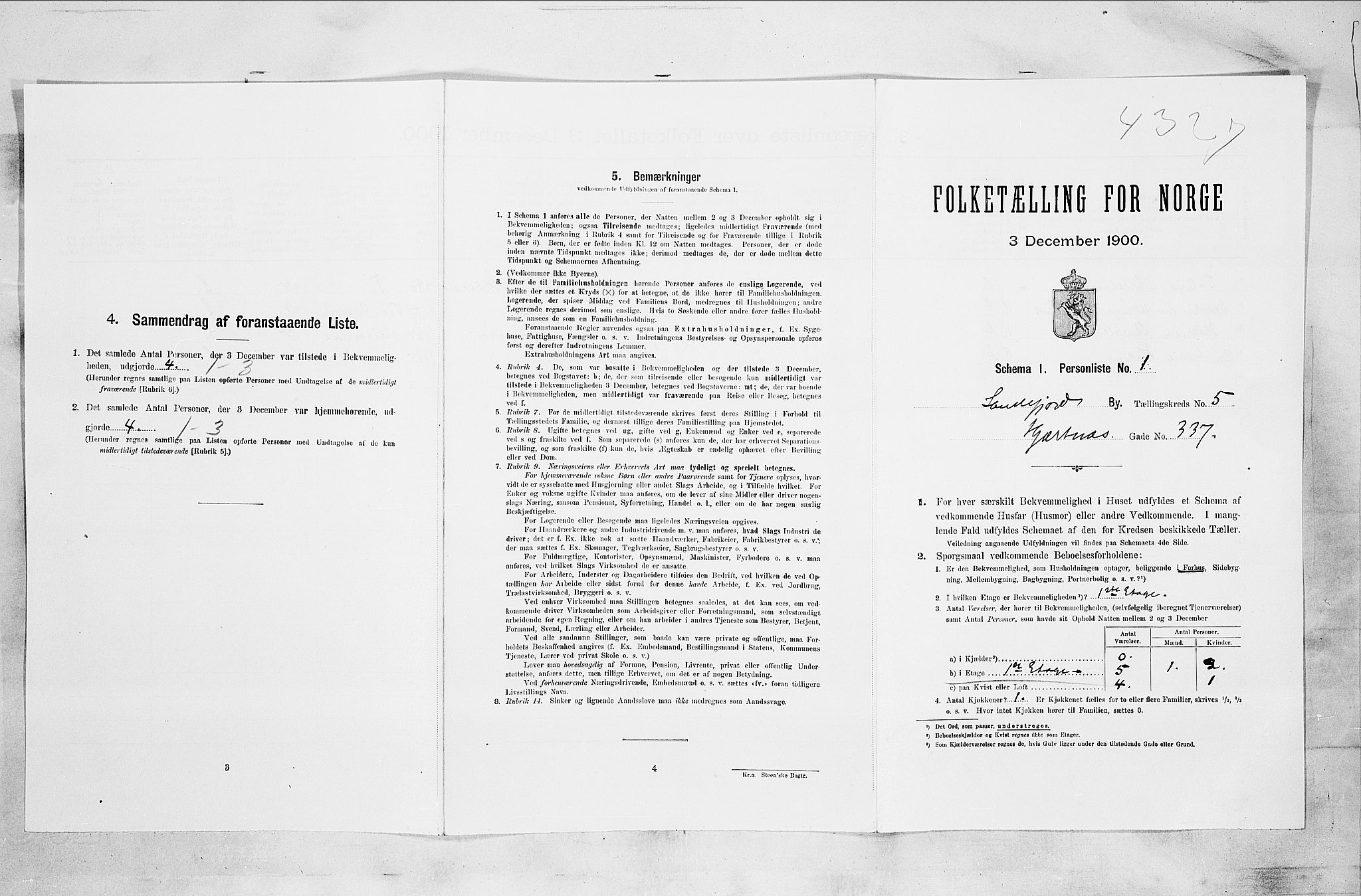 RA, Folketelling 1900 for 0706 Sandefjord kjøpstad, 1900, s. 1394