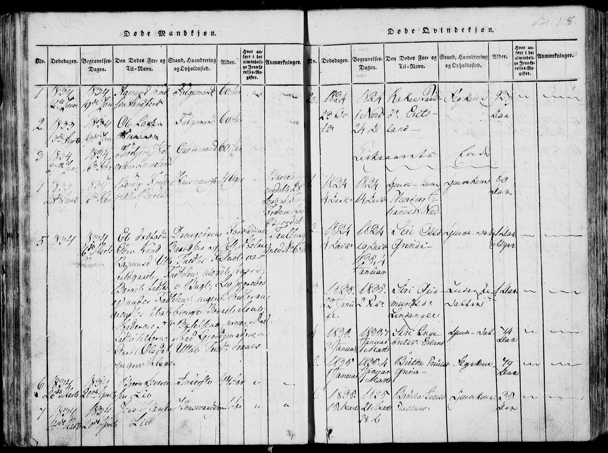 Skjold sokneprestkontor, SAST/A-101847/H/Ha/Haa/L0003: Ministerialbok nr. A 3, 1815-1835, s. 118