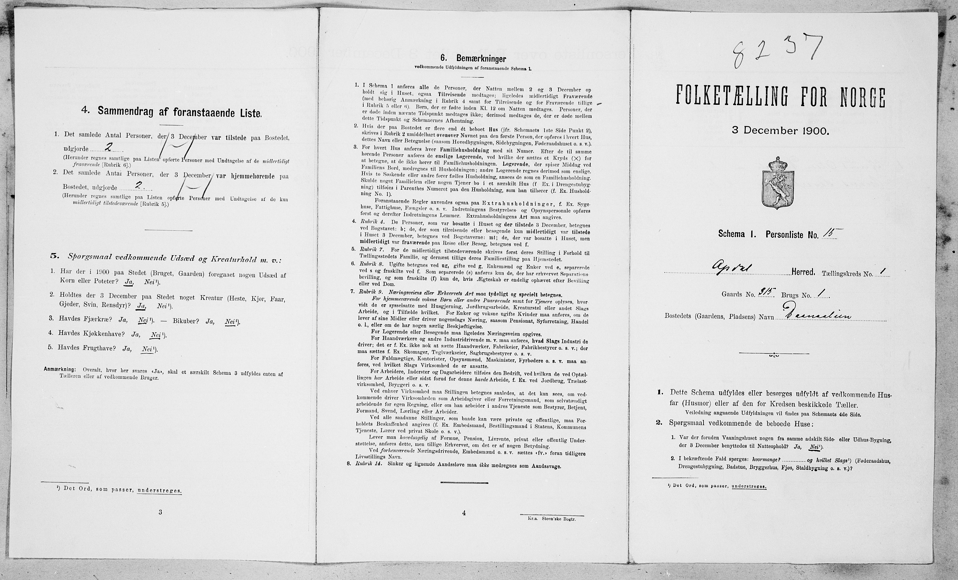 SAT, Folketelling 1900 for 1634 Oppdal herred, 1900, s. 130