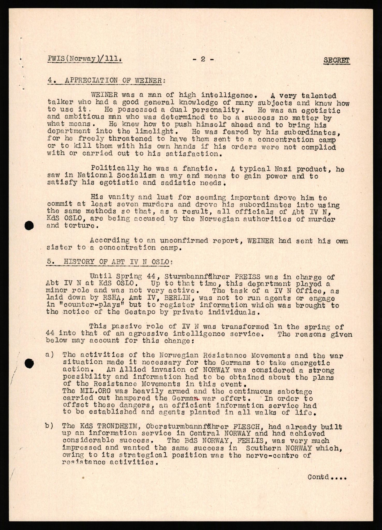 Forsvaret, Forsvarets overkommando II, AV/RA-RAFA-3915/D/Db/L0035: CI Questionaires. Tyske okkupasjonsstyrker i Norge. Tyskere., 1945-1946, s. 203