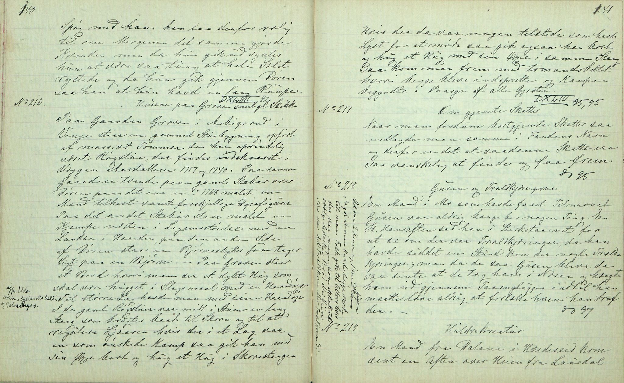 Rikard Berge, TEMU/TGM-A-1003/F/L0007/0008: 251-299 / 258 Bø. Samlet af H. N. Tvedten, 1894, s. 140-141