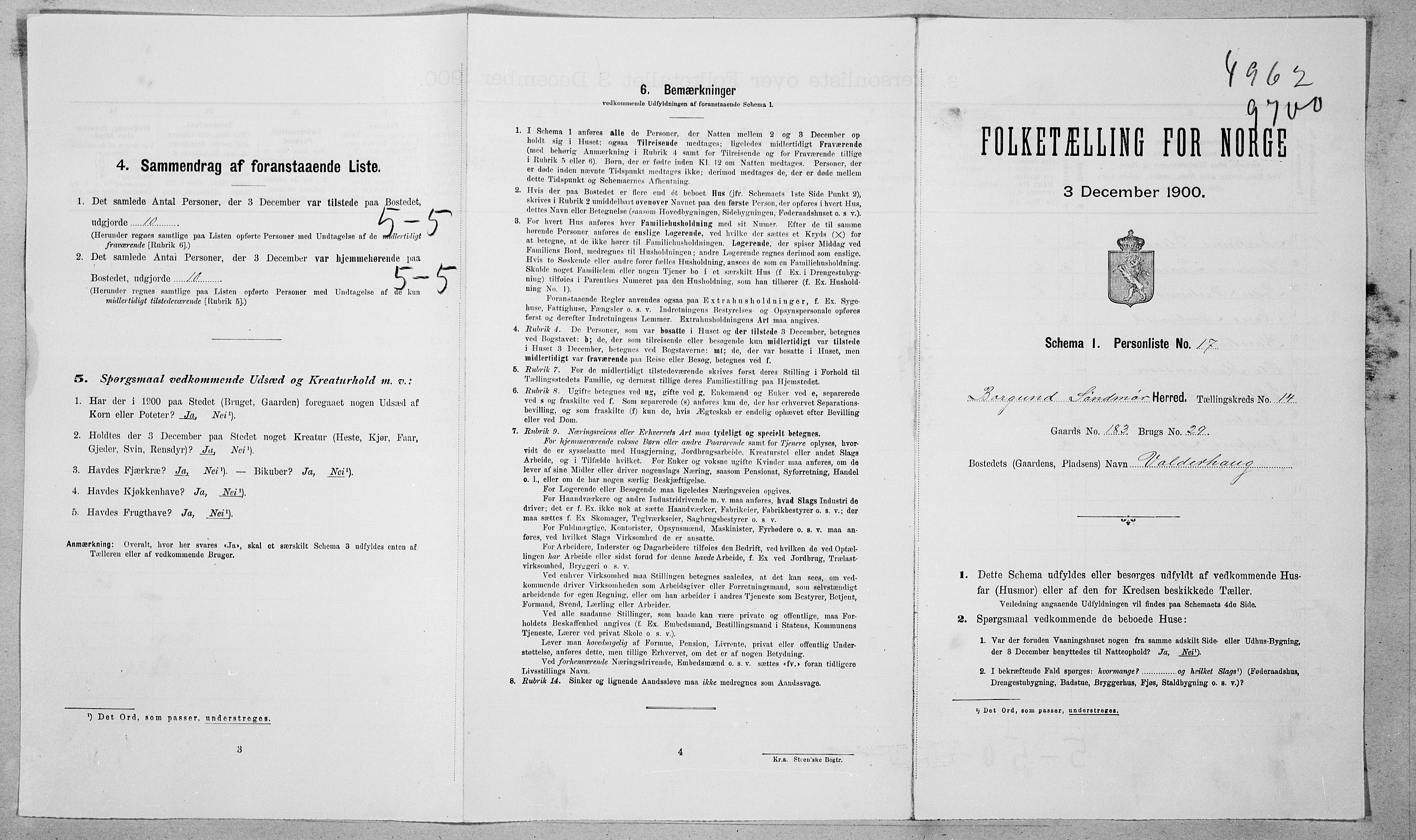 SAT, Folketelling 1900 for 1531 Borgund herred, 1900, s. 110