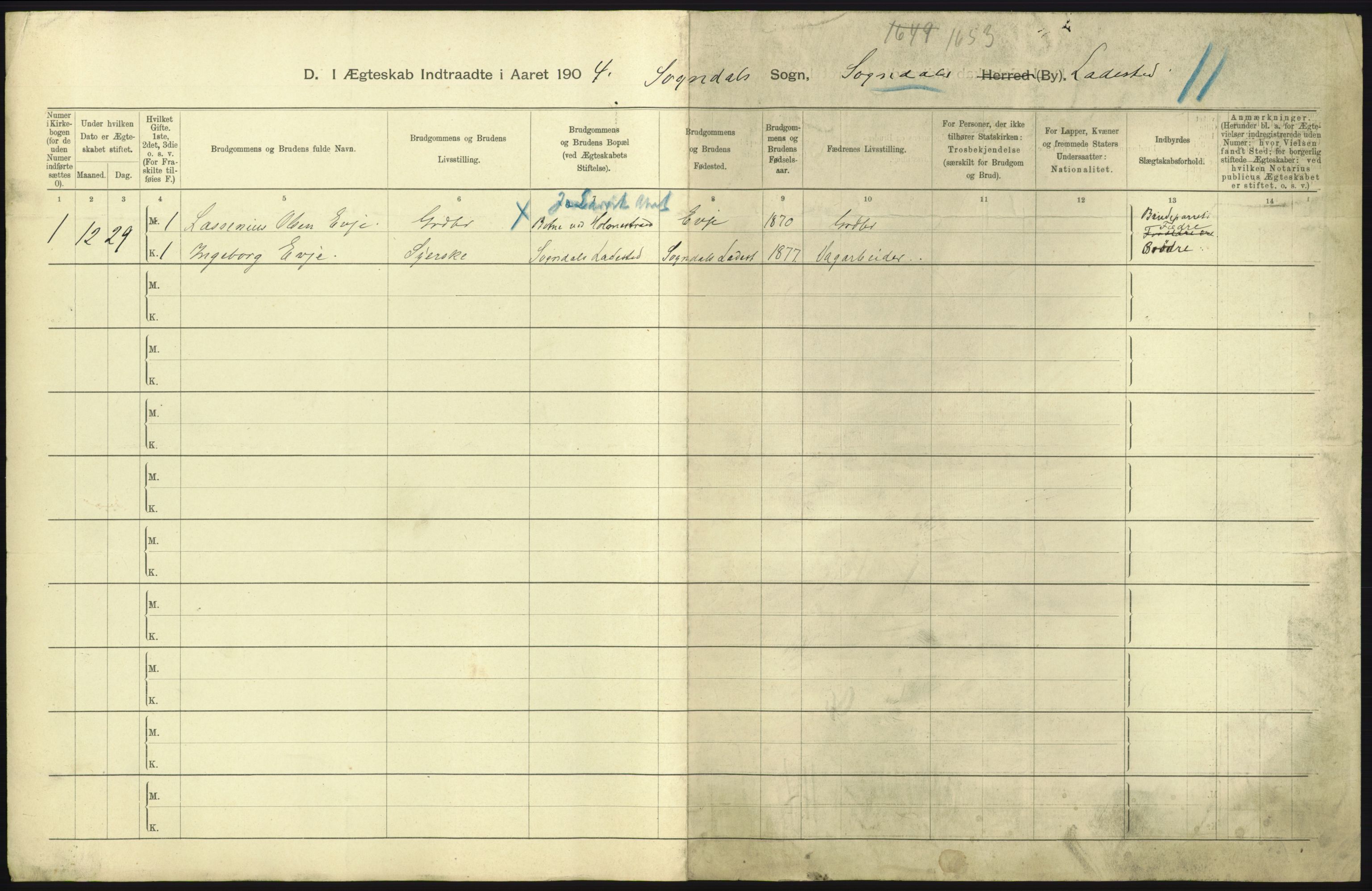 Statistisk sentralbyrå, Sosiodemografiske emner, Befolkning, AV/RA-S-2228/D/Df/Dfa/Dfab/L0012: Stavanger amt: Fødte, gifte, døde, 1904, s. 179