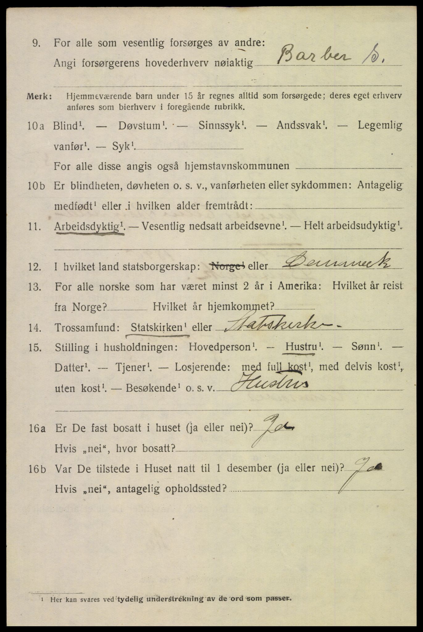 SAK, Folketelling 1920 for 1002 Mandal ladested, 1920, s. 8268