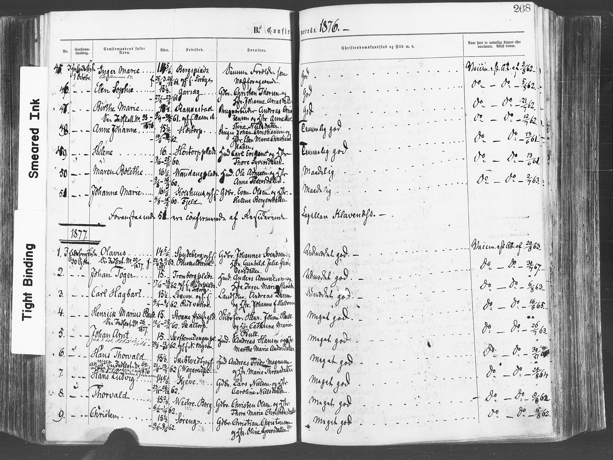 Eidsberg prestekontor Kirkebøker, AV/SAO-A-10905/F/Fa/L0011: Ministerialbok nr. I 11, 1867-1878, s. 268