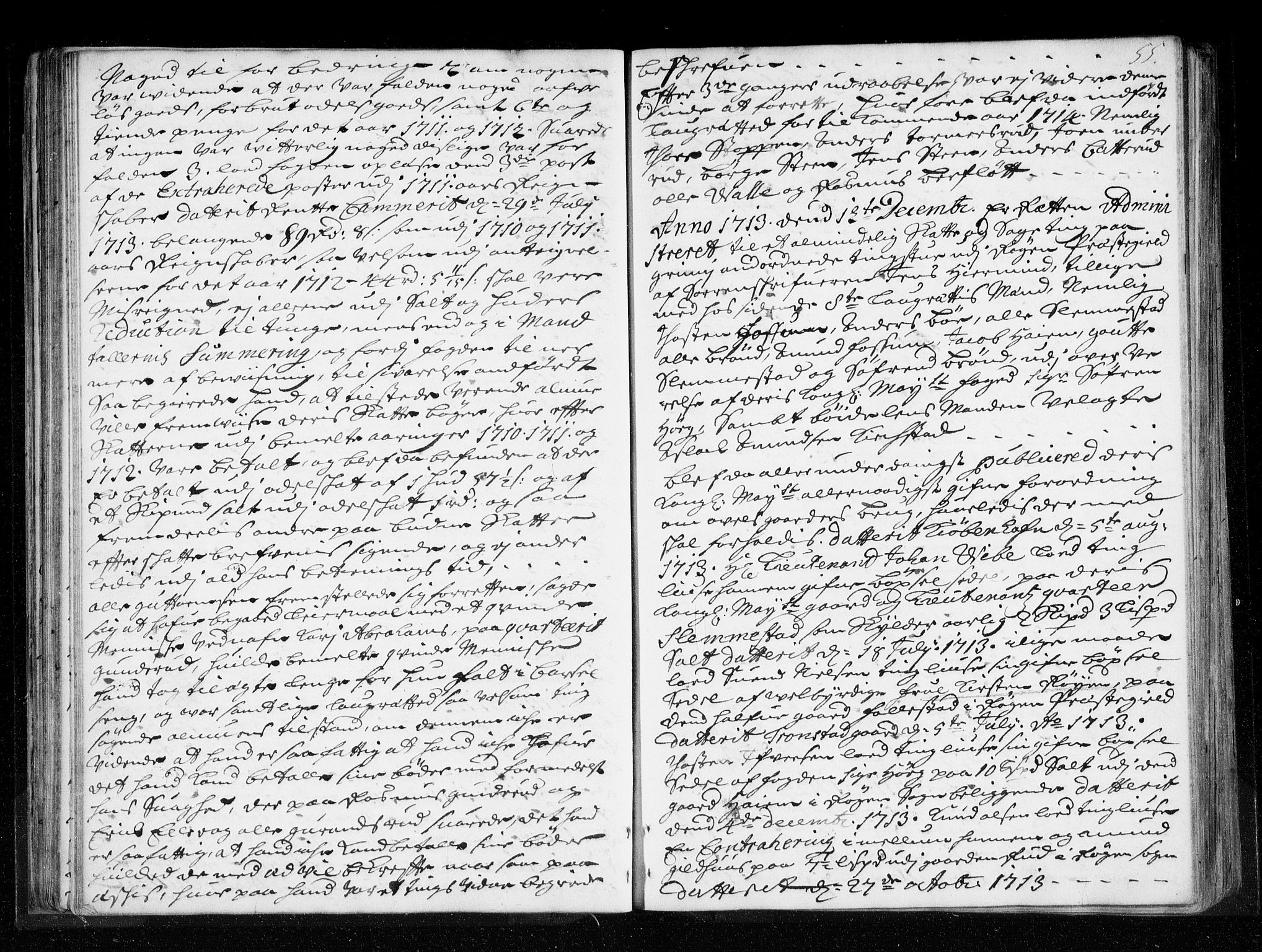 Lier, Røyken og Hurum sorenskriveri, SAKO/A-89/F/Fa/L0043: Tingbok, 1712-1716, s. 55