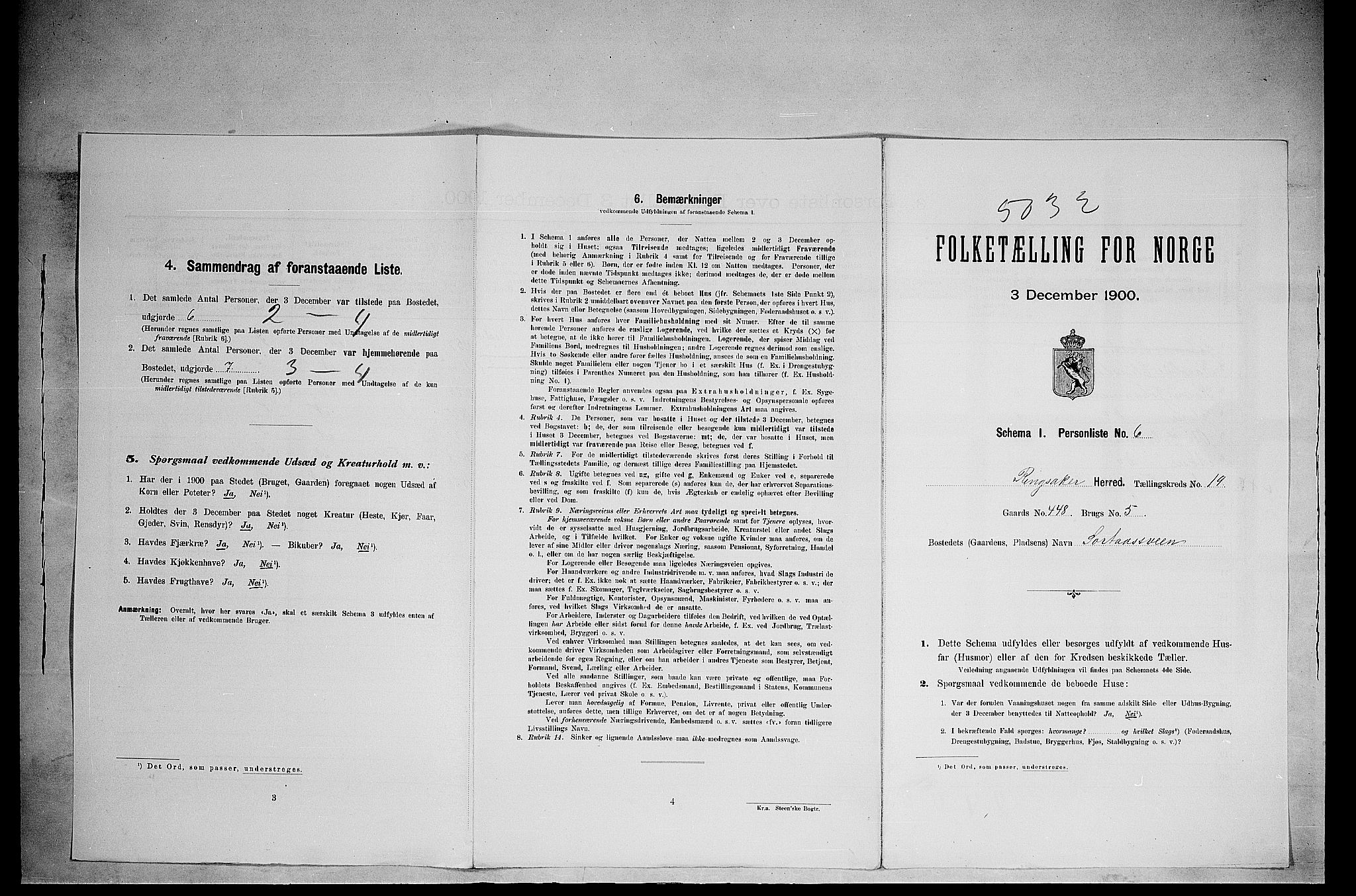 SAH, Folketelling 1900 for 0412 Ringsaker herred, 1900, s. 3397