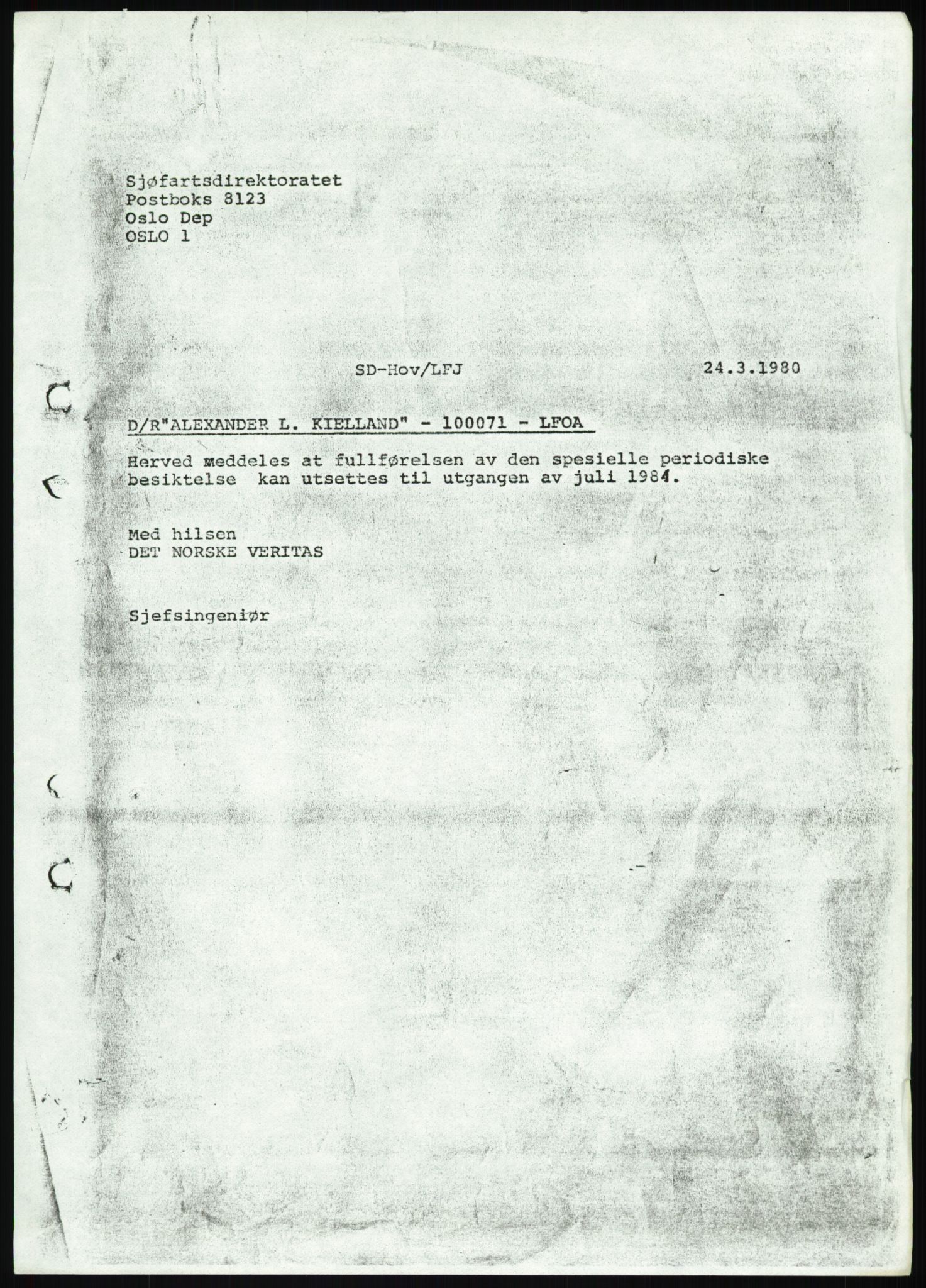 Justisdepartementet, Granskningskommisjonen ved Alexander Kielland-ulykken 27.3.1980, AV/RA-S-1165/D/L0025: I Det norske Veritas (Doku.liste + I6, I12, I18-I20, I29, I32-I33, I35, I37-I39, I42)/J Department of Energy (J11)/M Lloyds Register(M6, M8-M10)/T (T2-T3/ U Stabilitet (U1-U2)/V Forankring (V1-V3), 1980-1981, s. 244