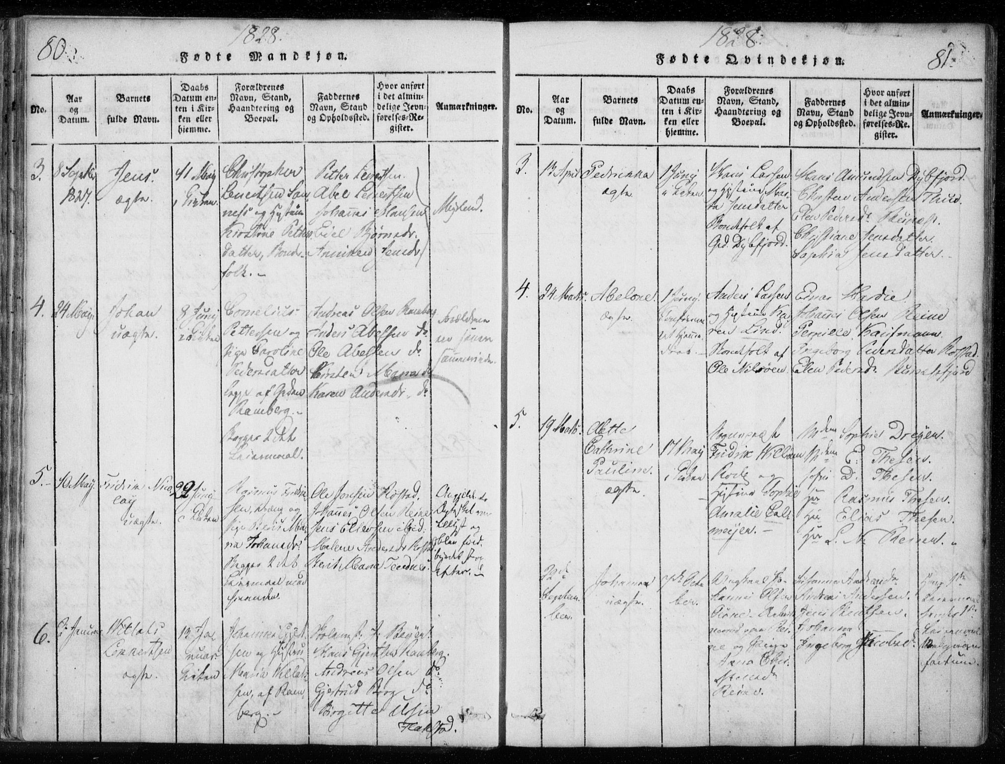 Ministerialprotokoller, klokkerbøker og fødselsregistre - Nordland, AV/SAT-A-1459/885/L1201: Ministerialbok nr. 885A02, 1820-1837, s. 80-81