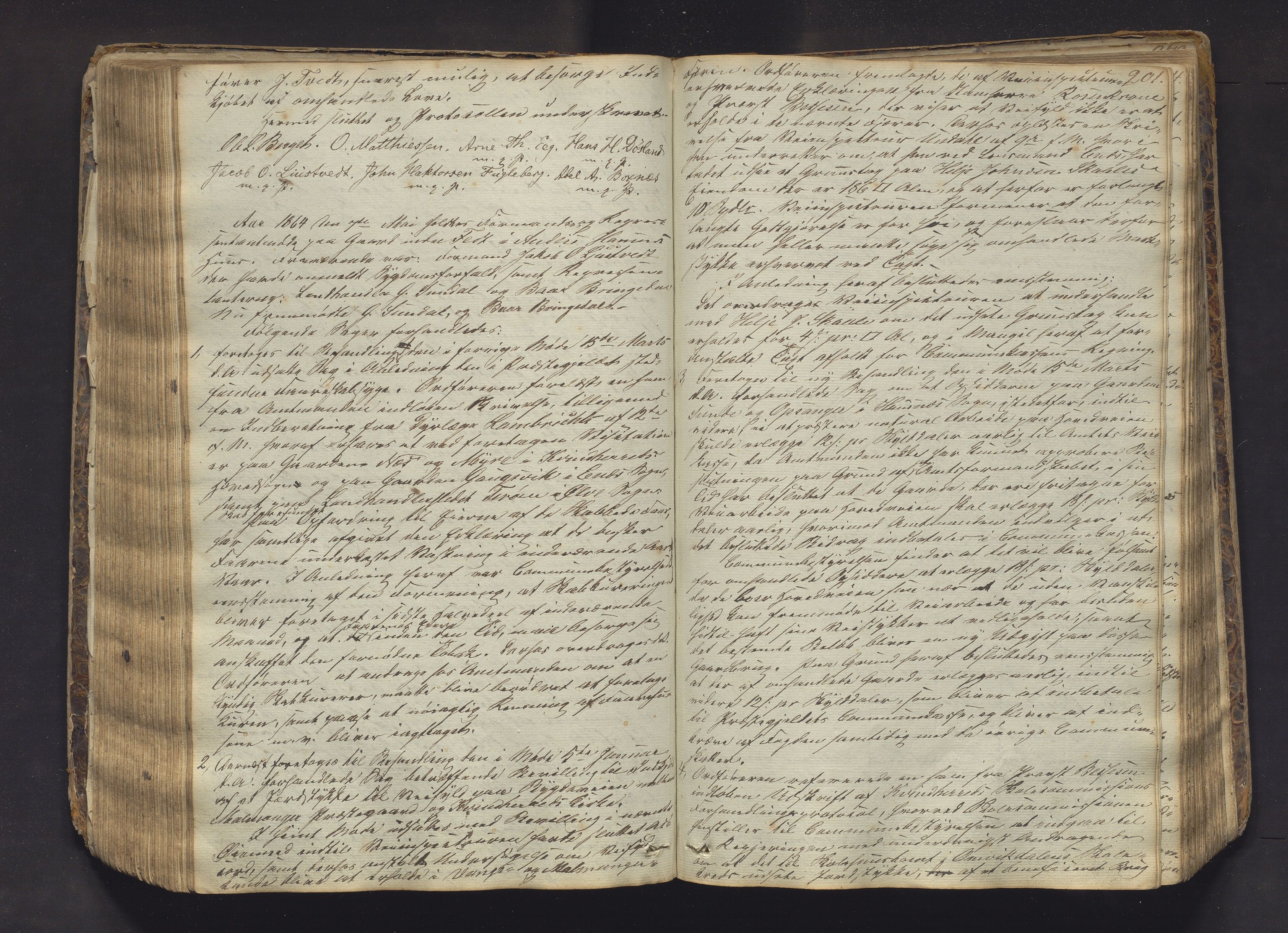 Kvinnherad kommune. Formannskapet, IKAH/1224-021/A/Aa/L0001: Møtebok for formannskap og heradstyre i Kvinnherad prestegjeld og styre i soknekommunane Kvinnherad, Ølve, Husnes og Ænes, 1838-1884, s. 201