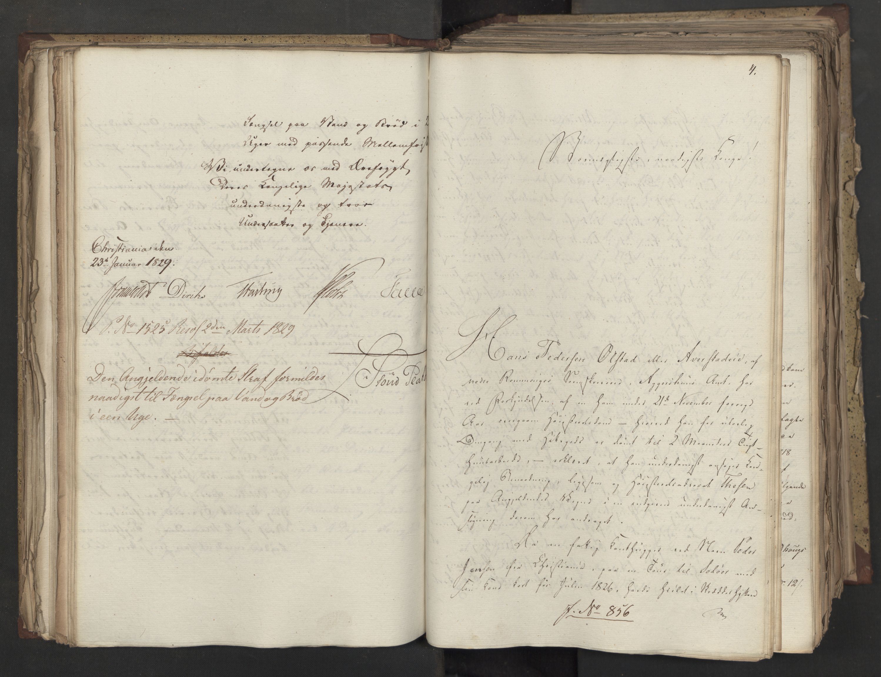 Statsrådsavdelingen i Stockholm, AV/RA-S-1003/D/Da/L0058: Regjeringsinnstillinger nr. 808-1073, 1829, s. 168