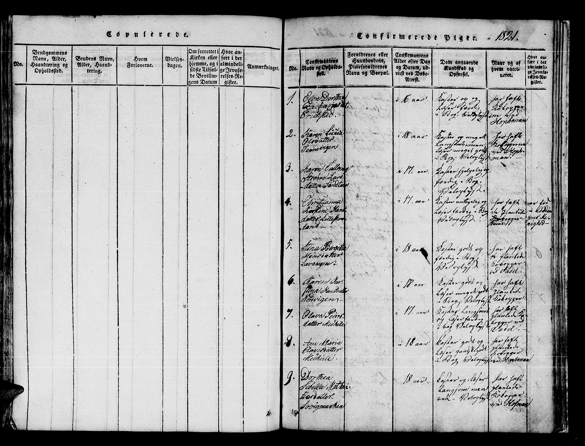 Trondenes sokneprestkontor, SATØ/S-1319/H/Ha/L0006kirke: Ministerialbok nr. 6, 1821-1827