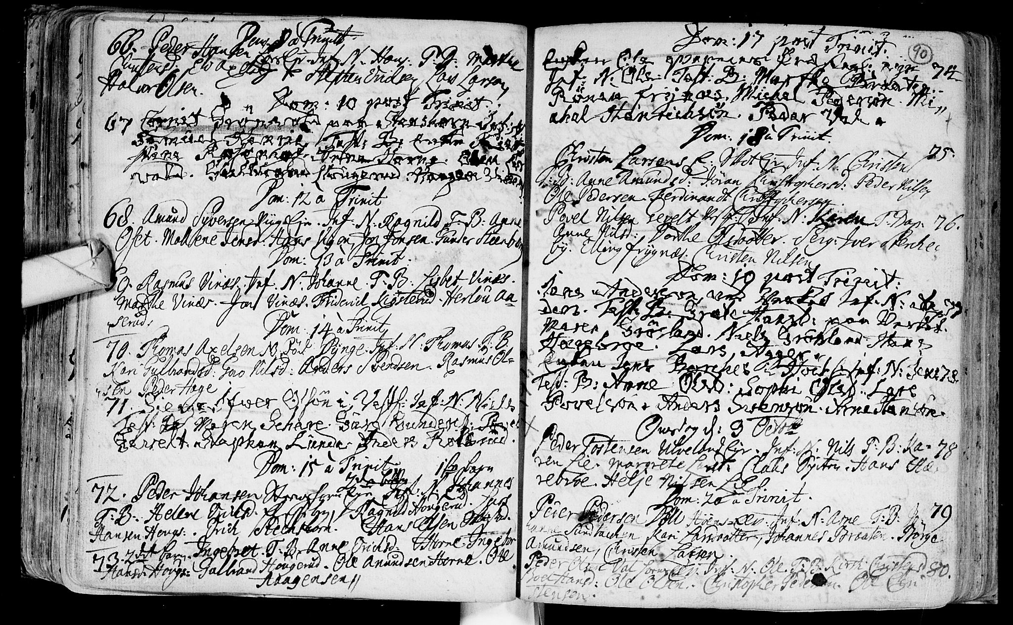 Eiker kirkebøker, AV/SAKO-A-4/F/Fa/L0003: Ministerialbok nr. I 3, 1724-1753, s. 90